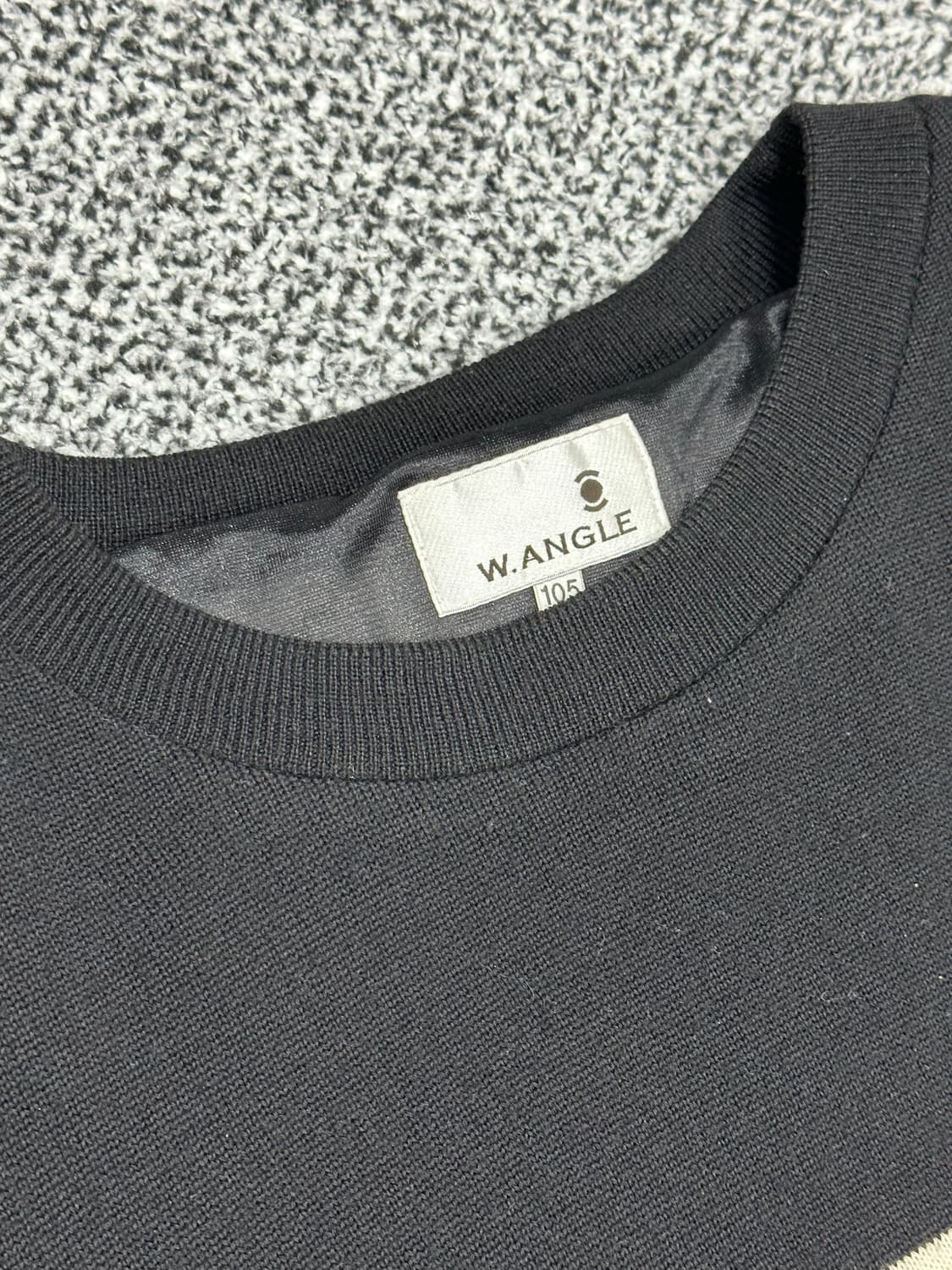 와이드앵글 골프 방풍 블랙 경량 니트 상품이미지3