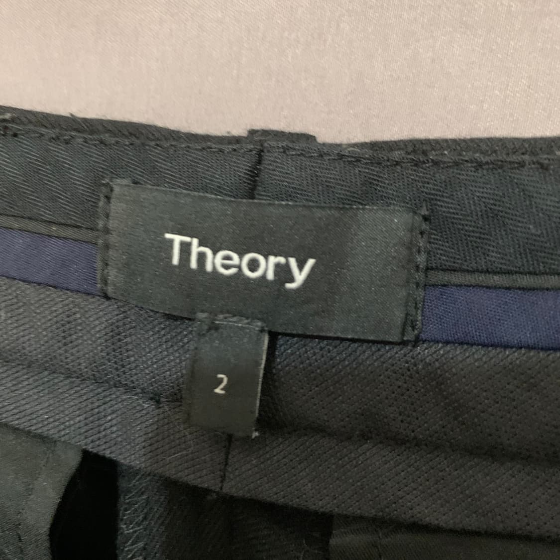 2 THEORY 띠어리 뉴퓨어 플란넬 스판 블랙 슬랙스 팬츠 상품이미지4