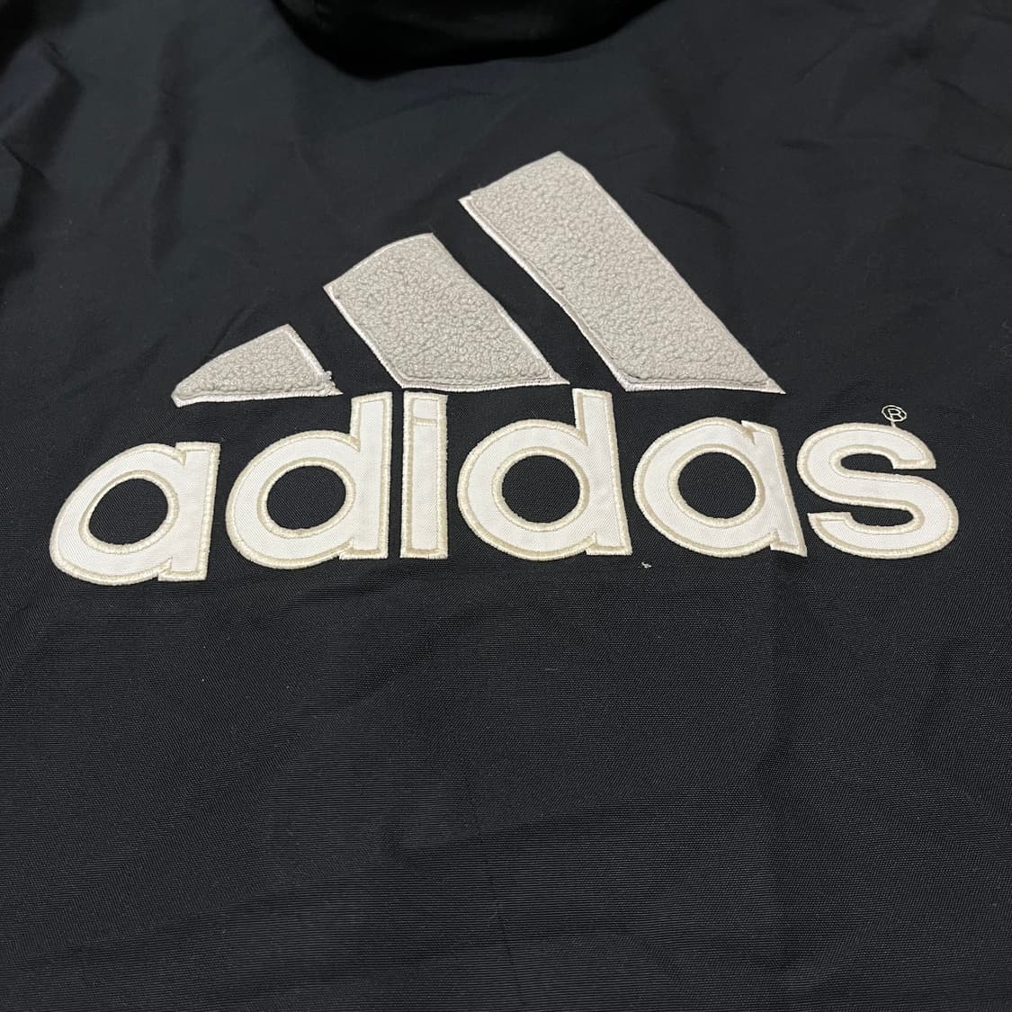 아디다스 빅로고 사이드라인 기모 후드 롱패딩 M/95 상품이미지9