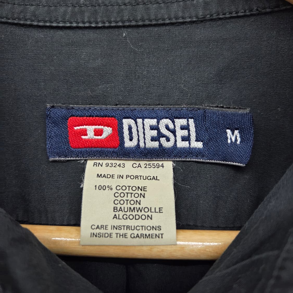 디젤 빈티지 블랙 긴팔 셔츠 남m 상품이미지4