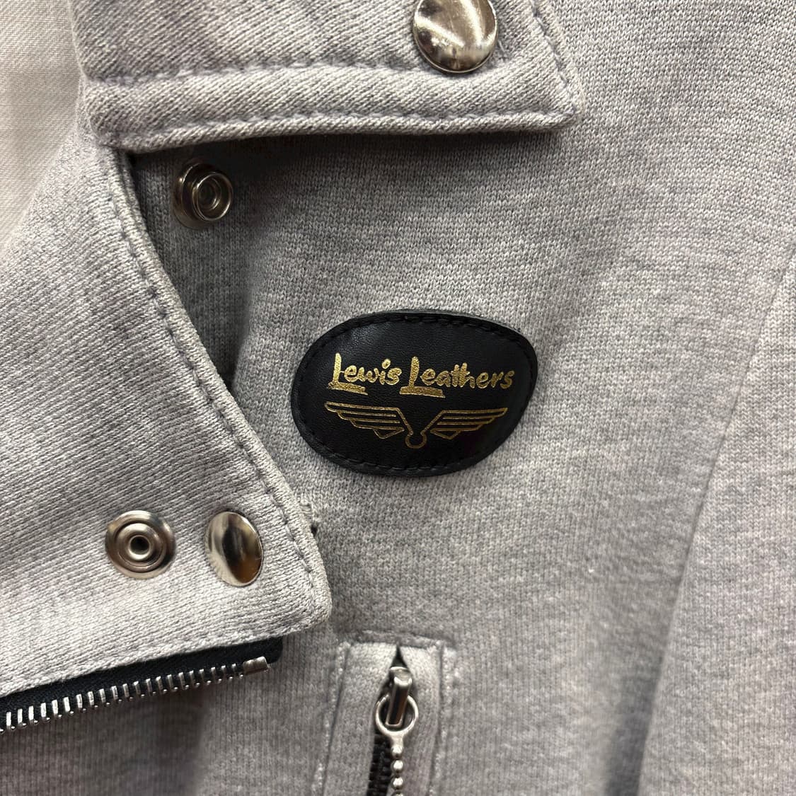 꼼데가르송 맨 스웨트 라이더 자켓 지퍼 포켓 레더 버클 디테일 그레이 상품이미지6