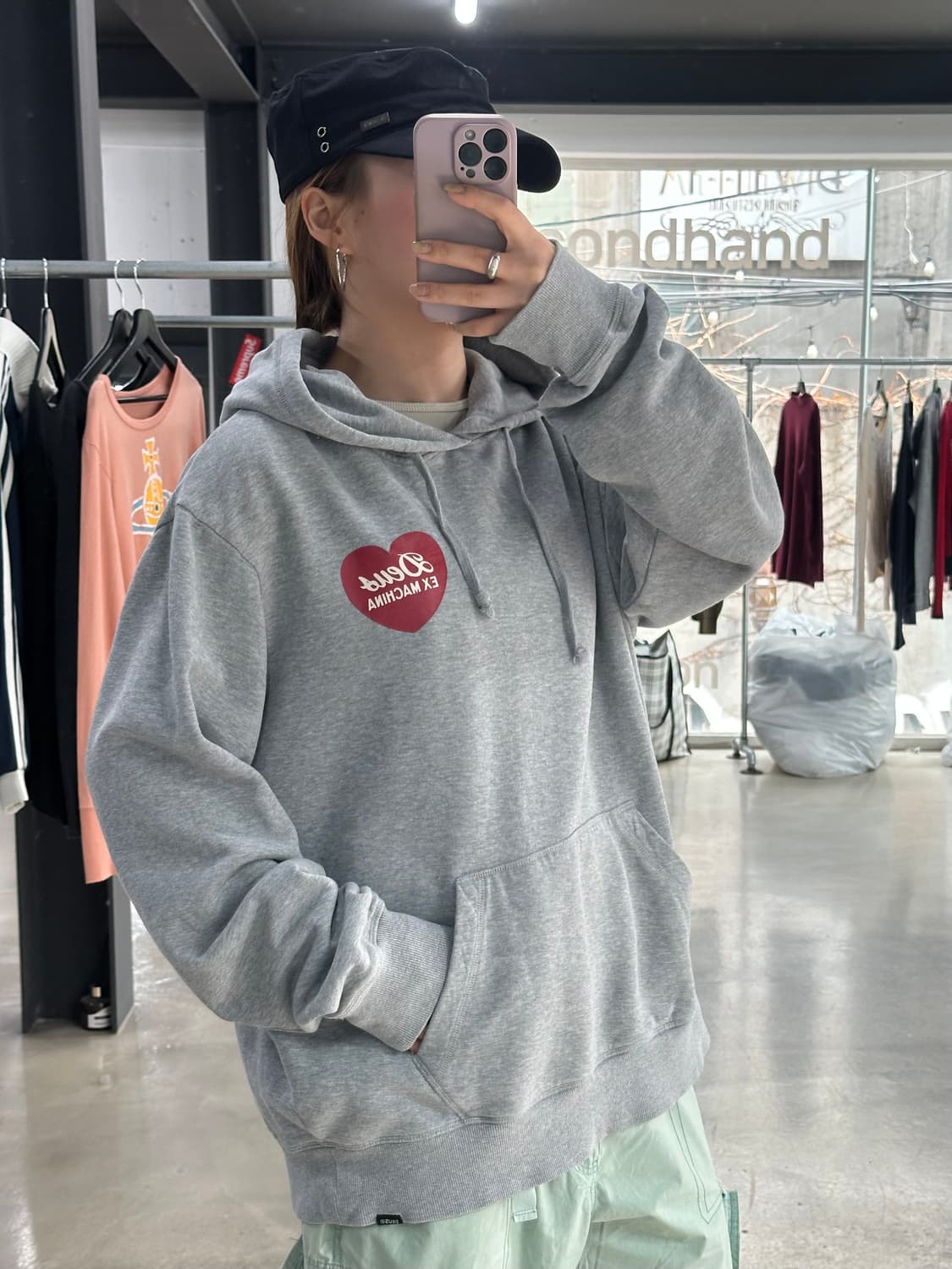 데우스 엑스마키나 하트 모토사이클 후드티 상품이미지2