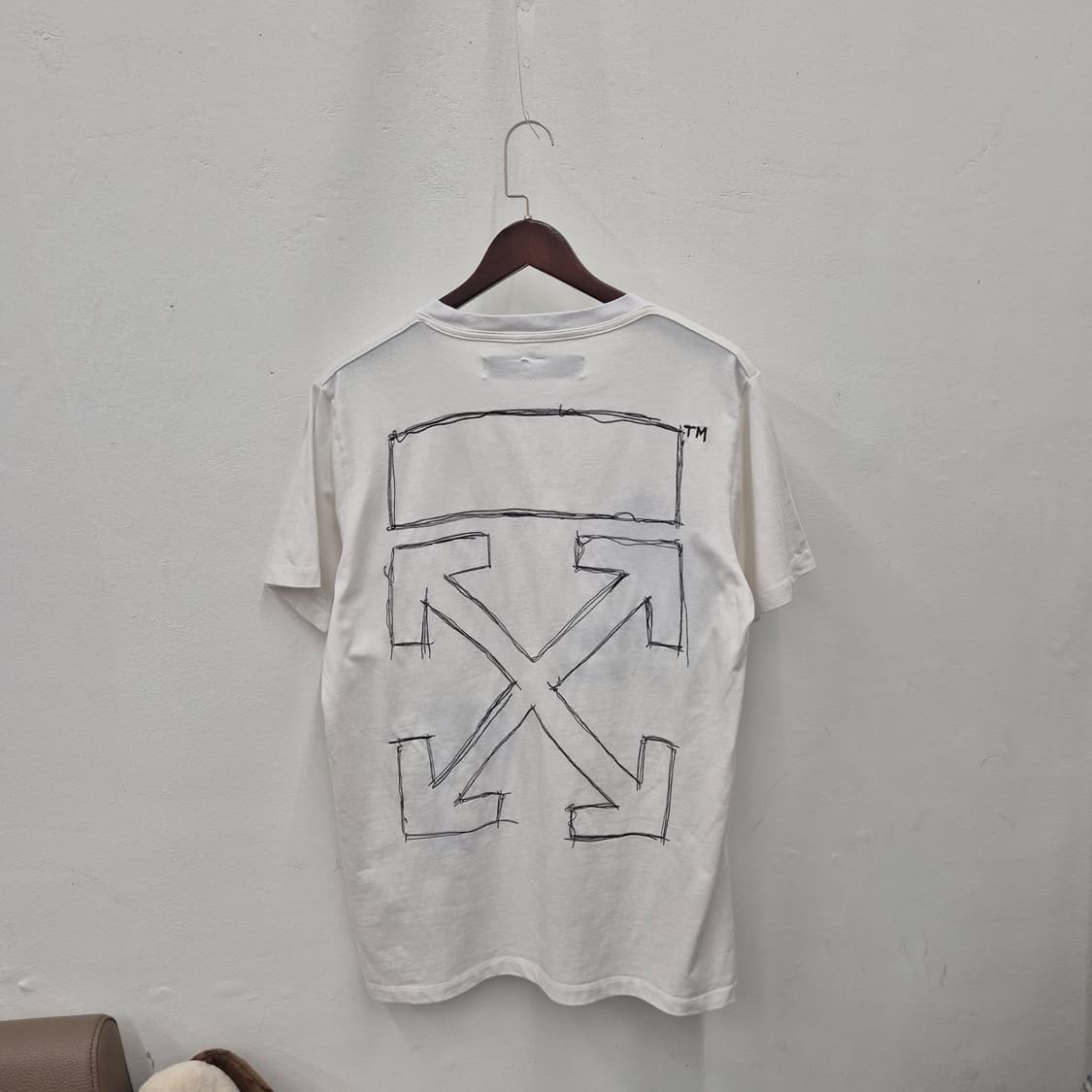 오프화이트 리틀걸 스케치 반팔티 L 상품이미지4