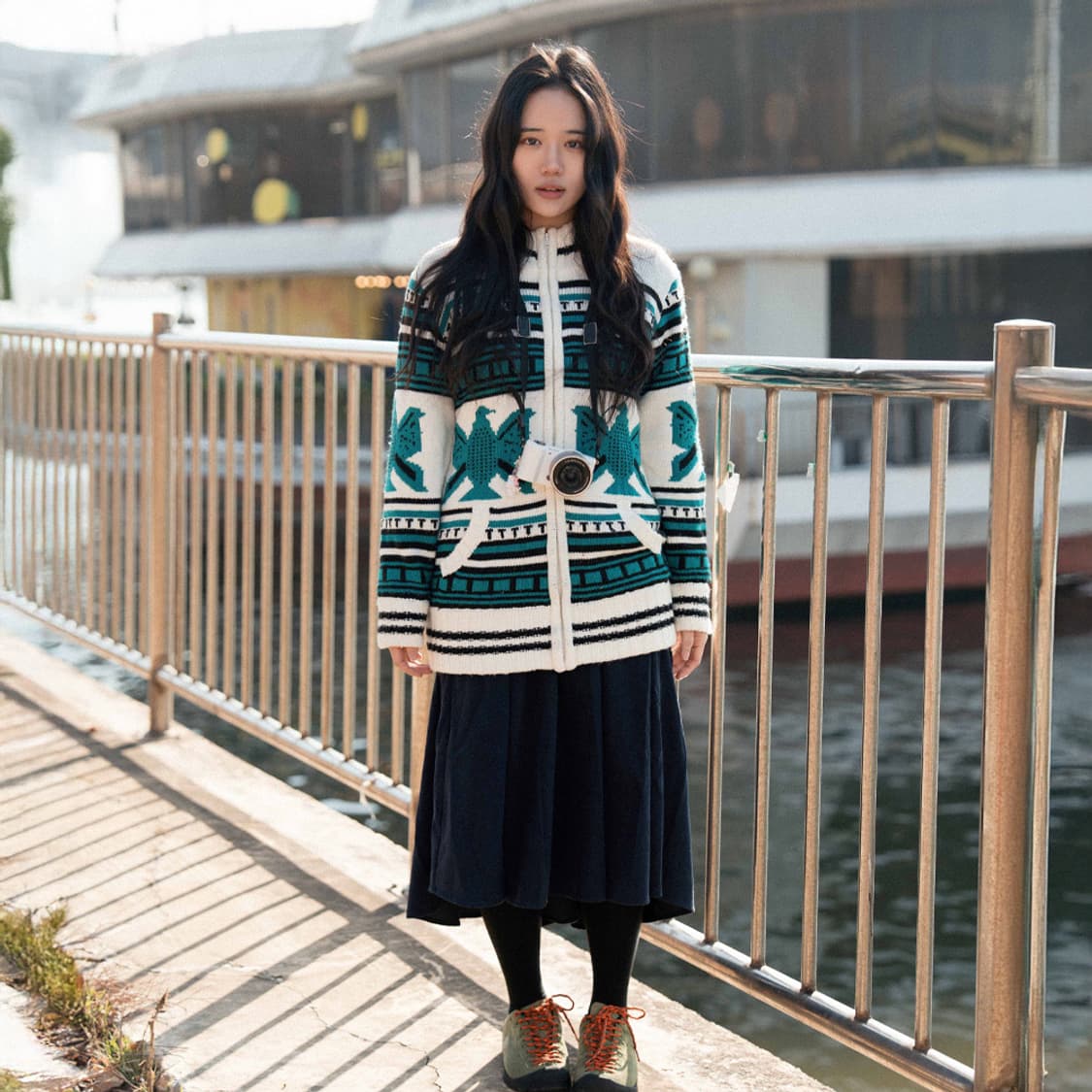 마루마루 네이비 스커트 상품이미지7