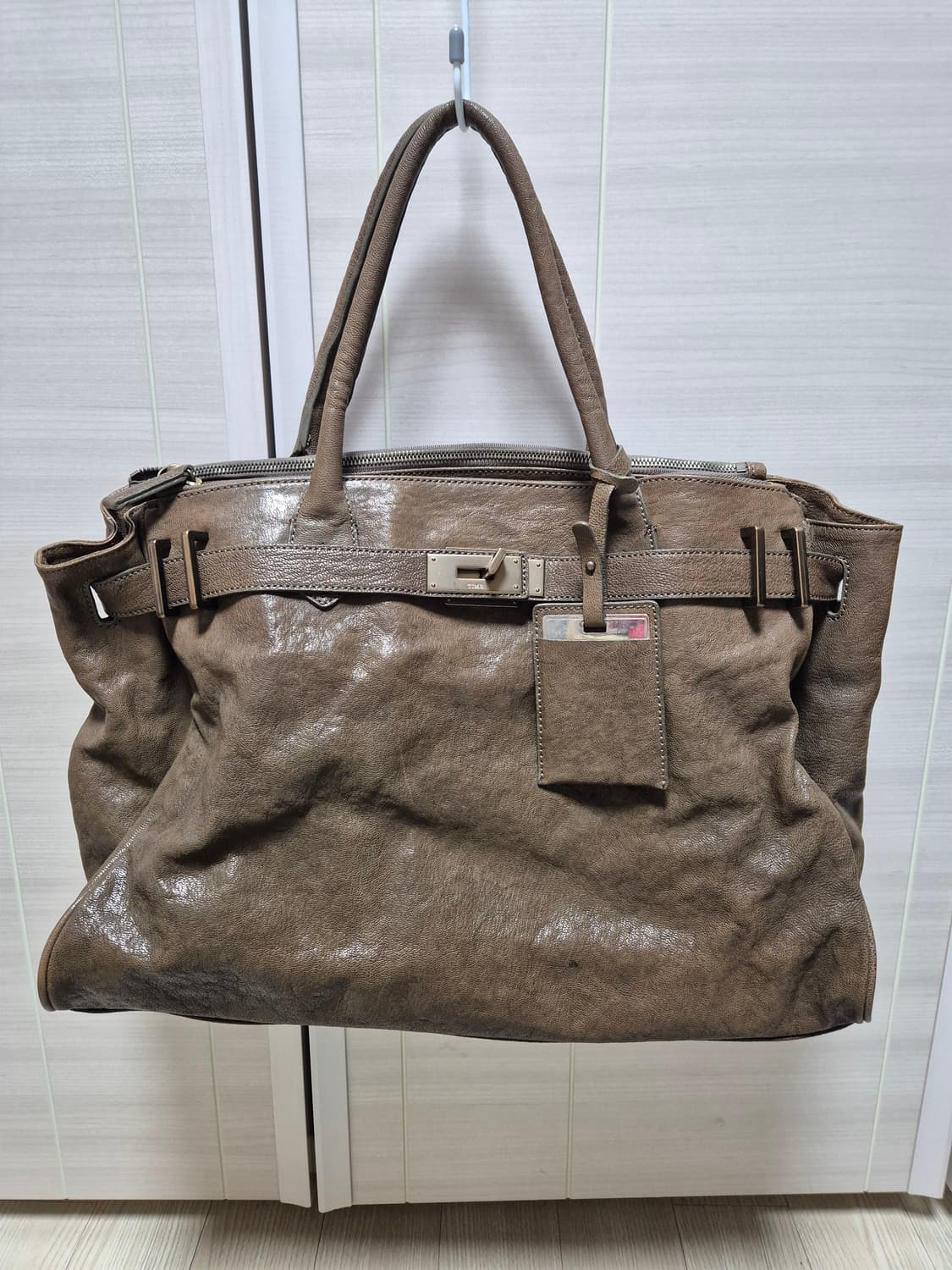 (정품) TIME 타임 카프스킨 버클 빅백  토트백 켈리백 상품이미지1