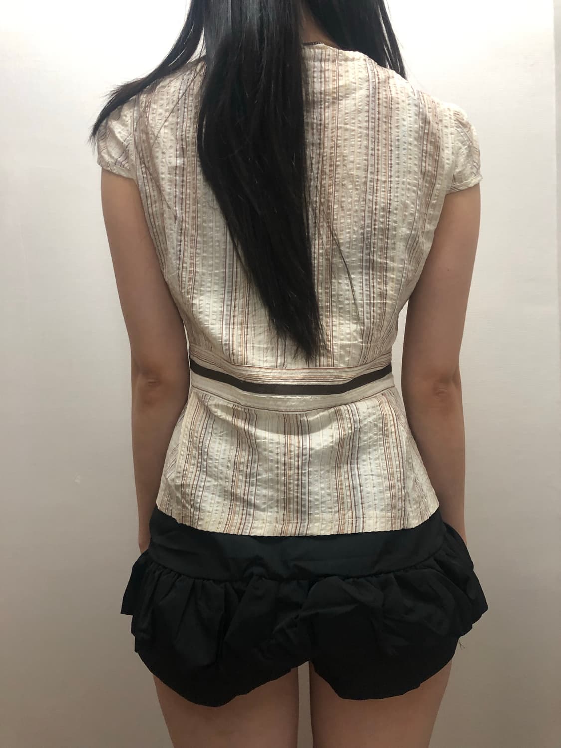 빈티지 아이보리 스트라이프 블라우스 상품이미지7