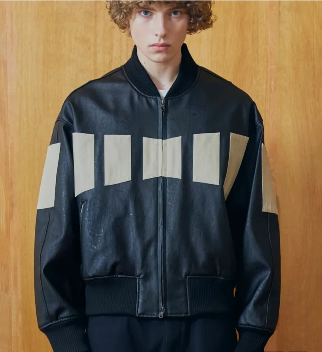 새상품)로파이 비건레더 봄버 자켓 m 상품이미지1