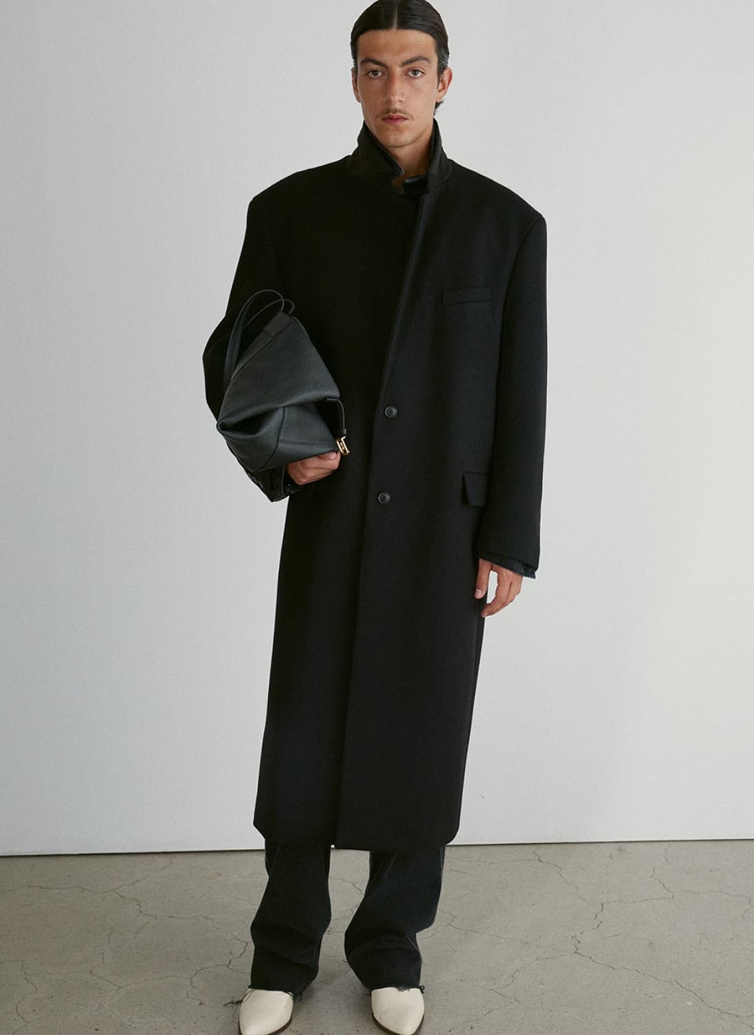 [XL] 렉토 24FW 타스마니아 싱글 코트 블랙 상품이미지1