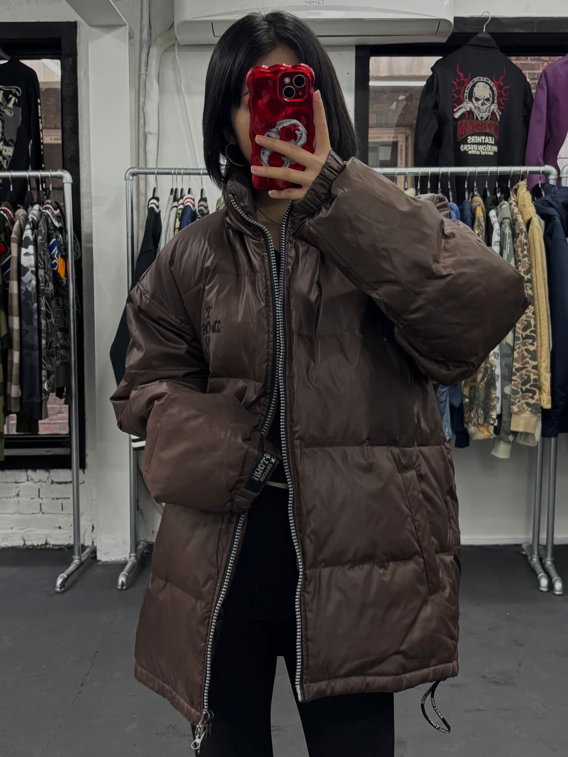 도그타운 브라운 투웨이 패딩 상품이미지4