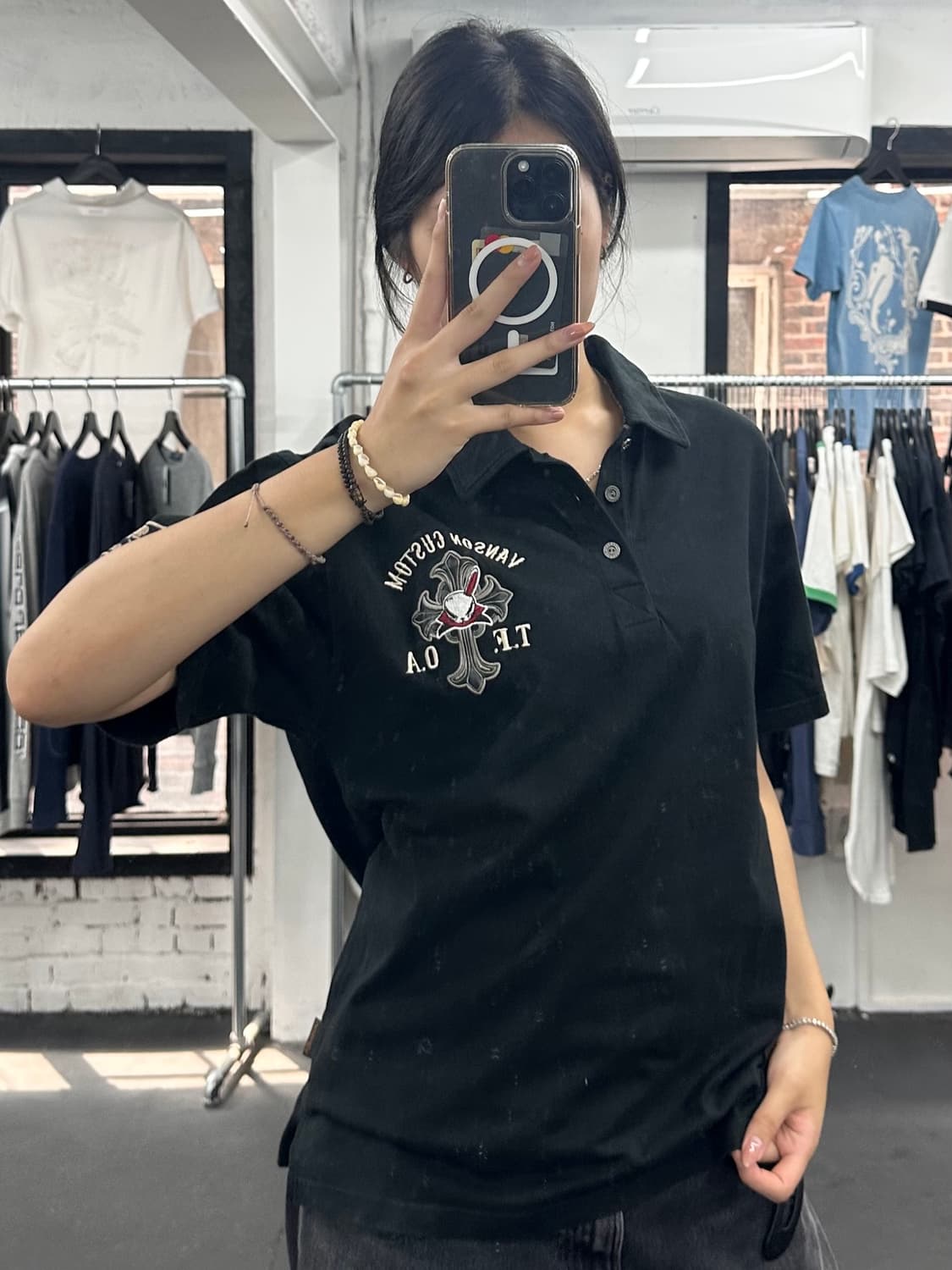밴슨 레더 TFOA 크로스 PK 티셔츠 상품이미지5