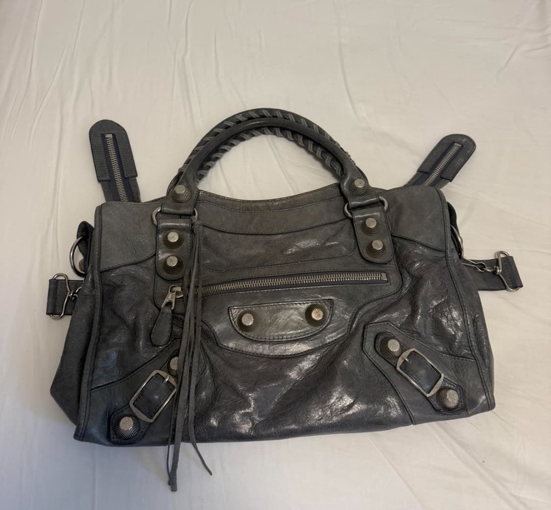 Balenciaga 발렌시아가 모터백 시티백 라이트 그레이 은장 상품이미지3