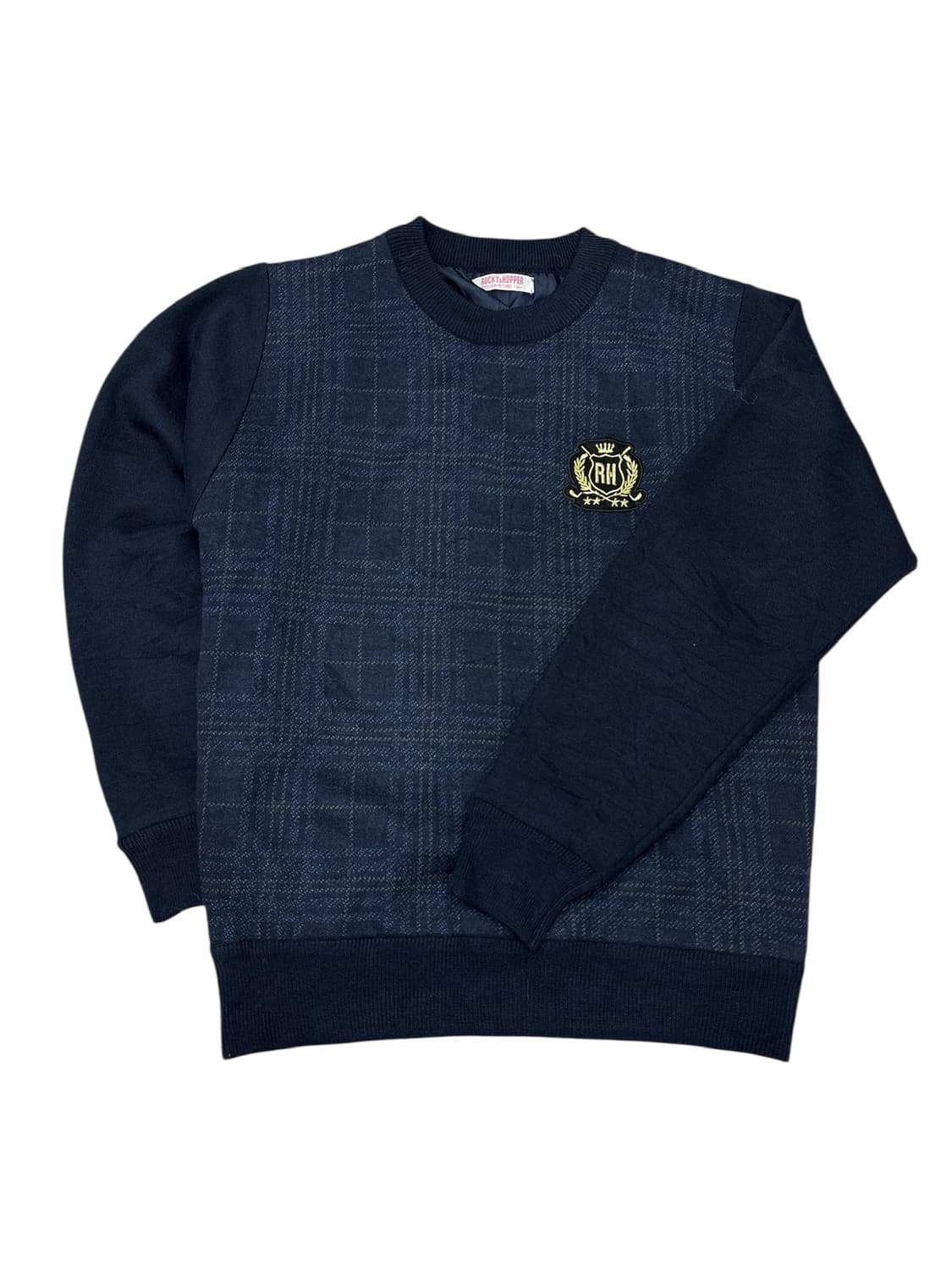 체크 니트 맨투맨 상품이미지3