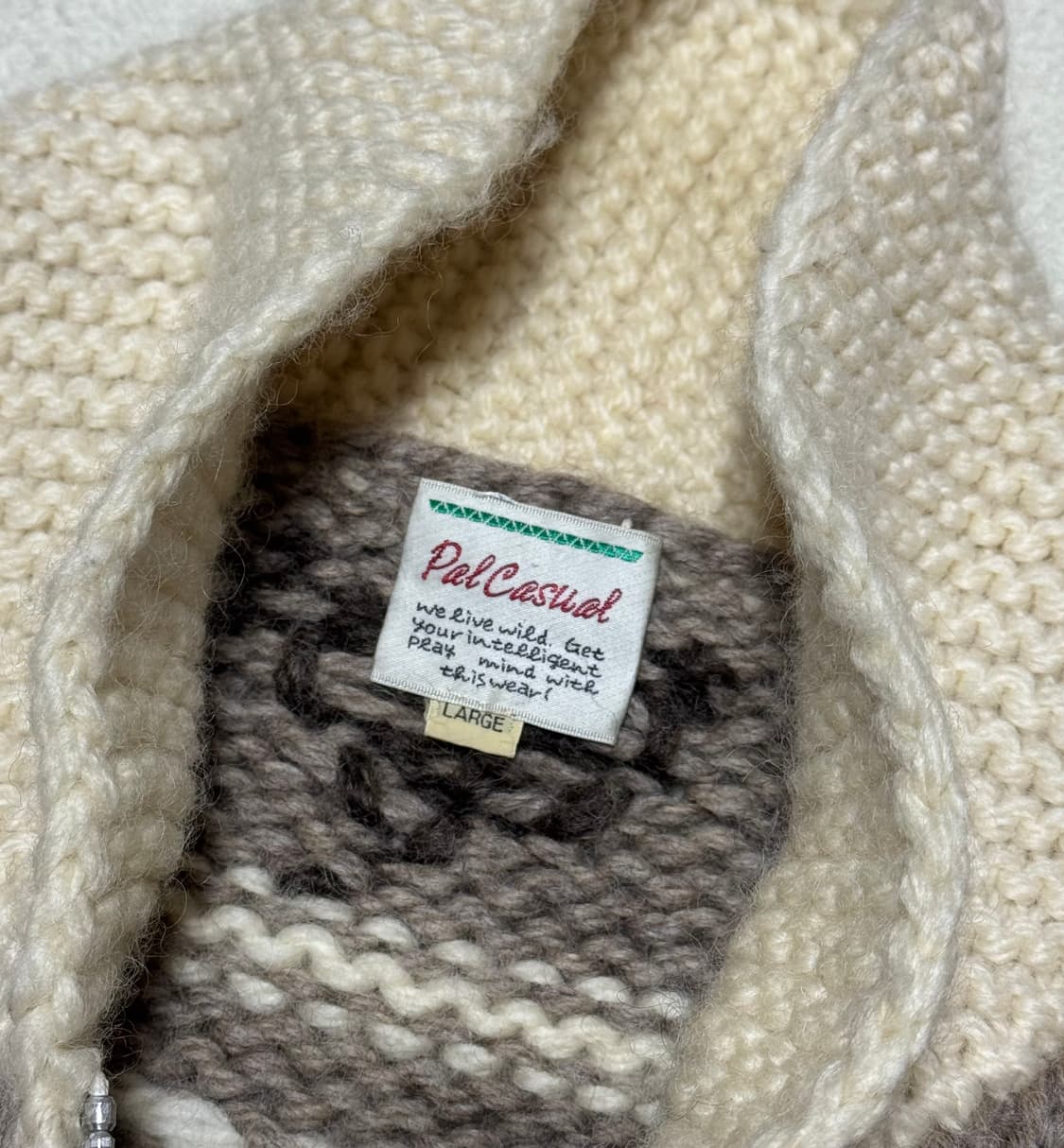 일본 눈꽃 코위찬 집업 모 100% 상품이미지5