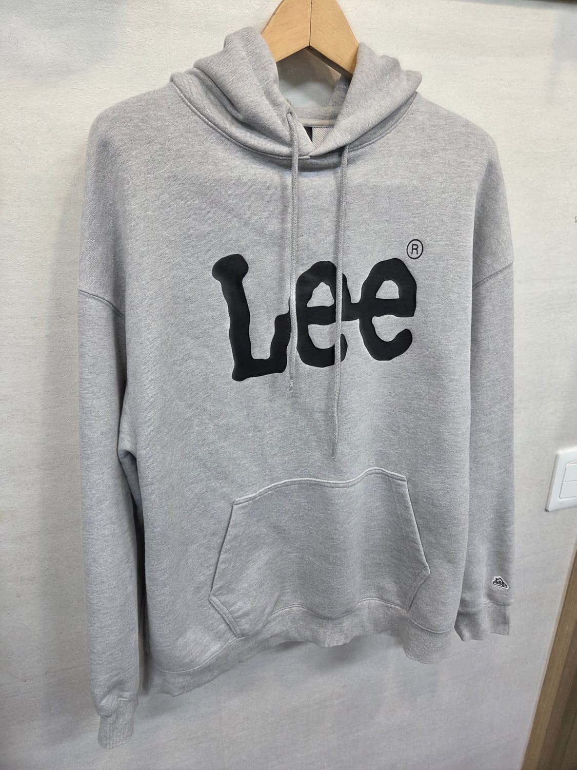 Lee 빅 트위치 로고 후드티 그레이 L 상품이미지6
