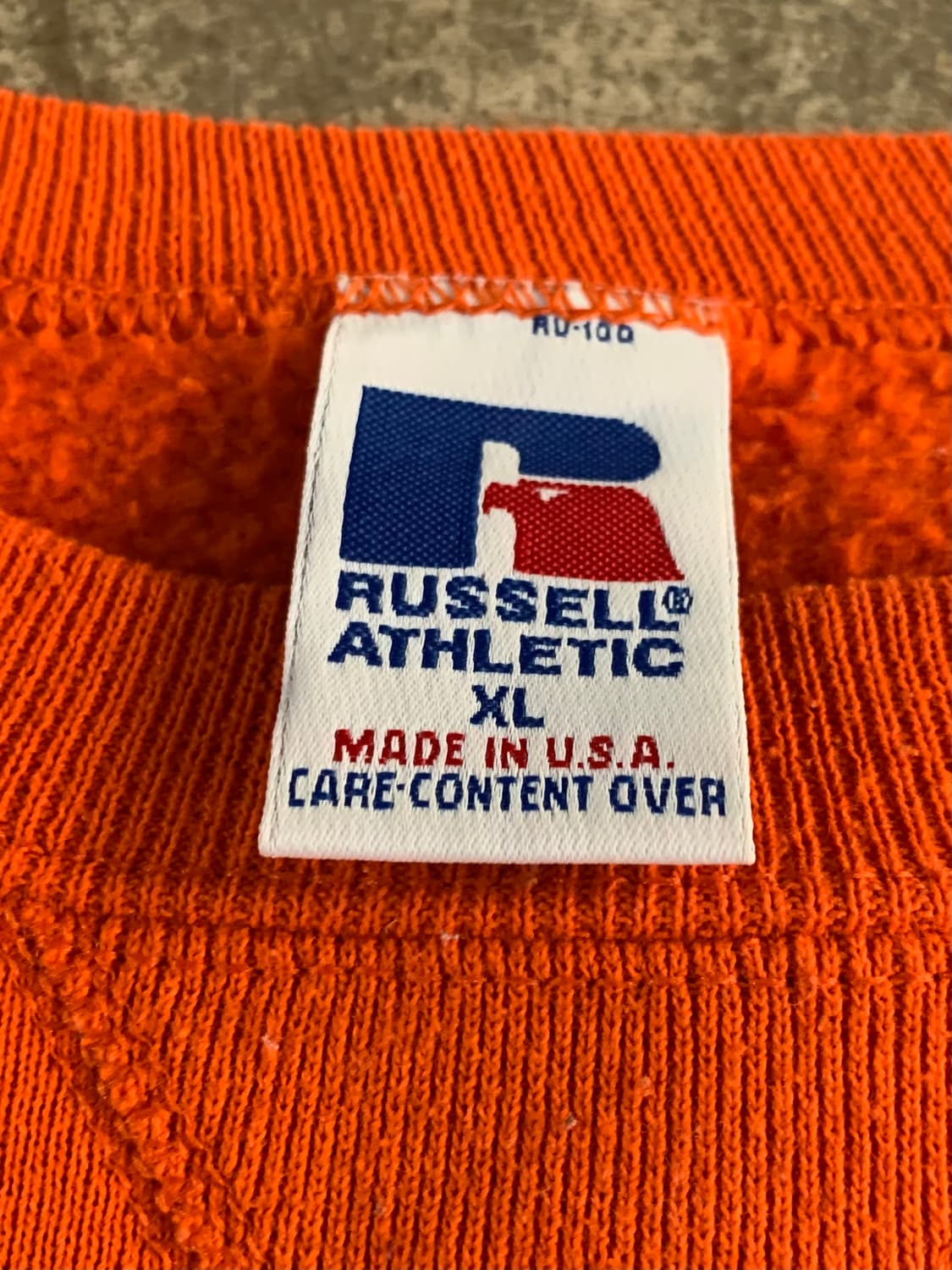 90s 러셀 애슬레틱 튜블러 스웻셔츠 오렌지 상품이미지2