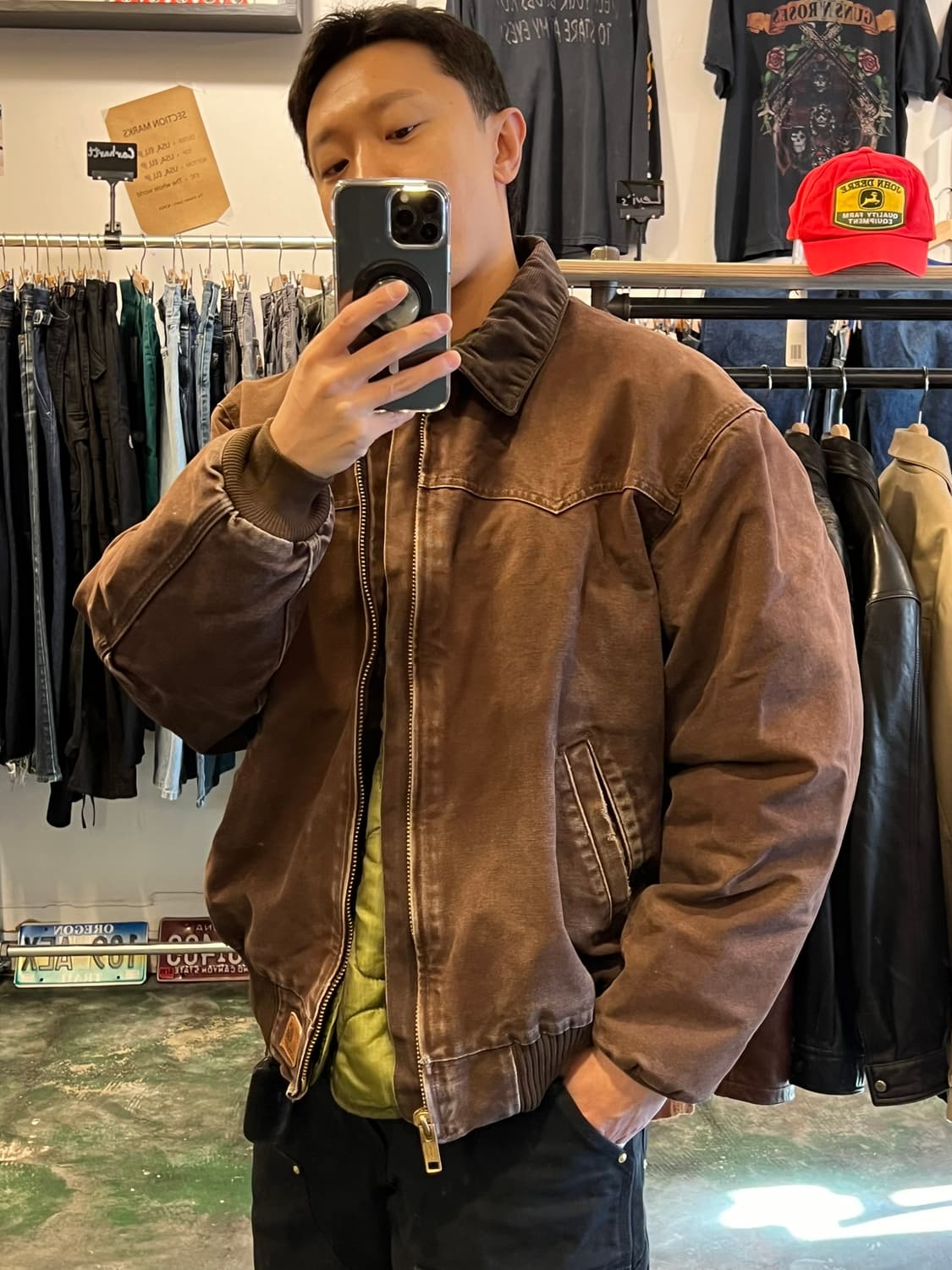 [2XL] 칼하트 산타페 J14 덕 캔버스 DKB 다크브라운 빈티지 자켓 상품이미지3