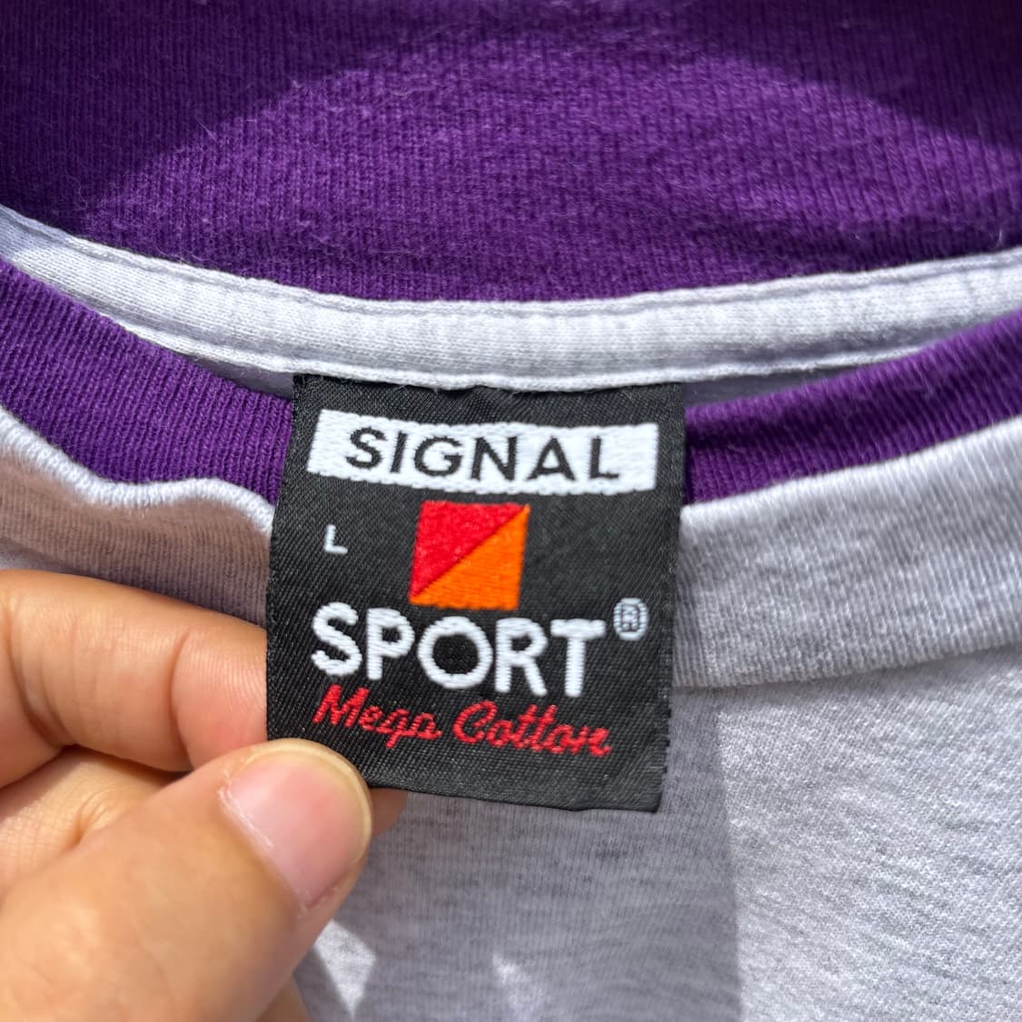 90s Signal 하와이 자수 레이어드 더블넥 티셔츠 상품이미지3