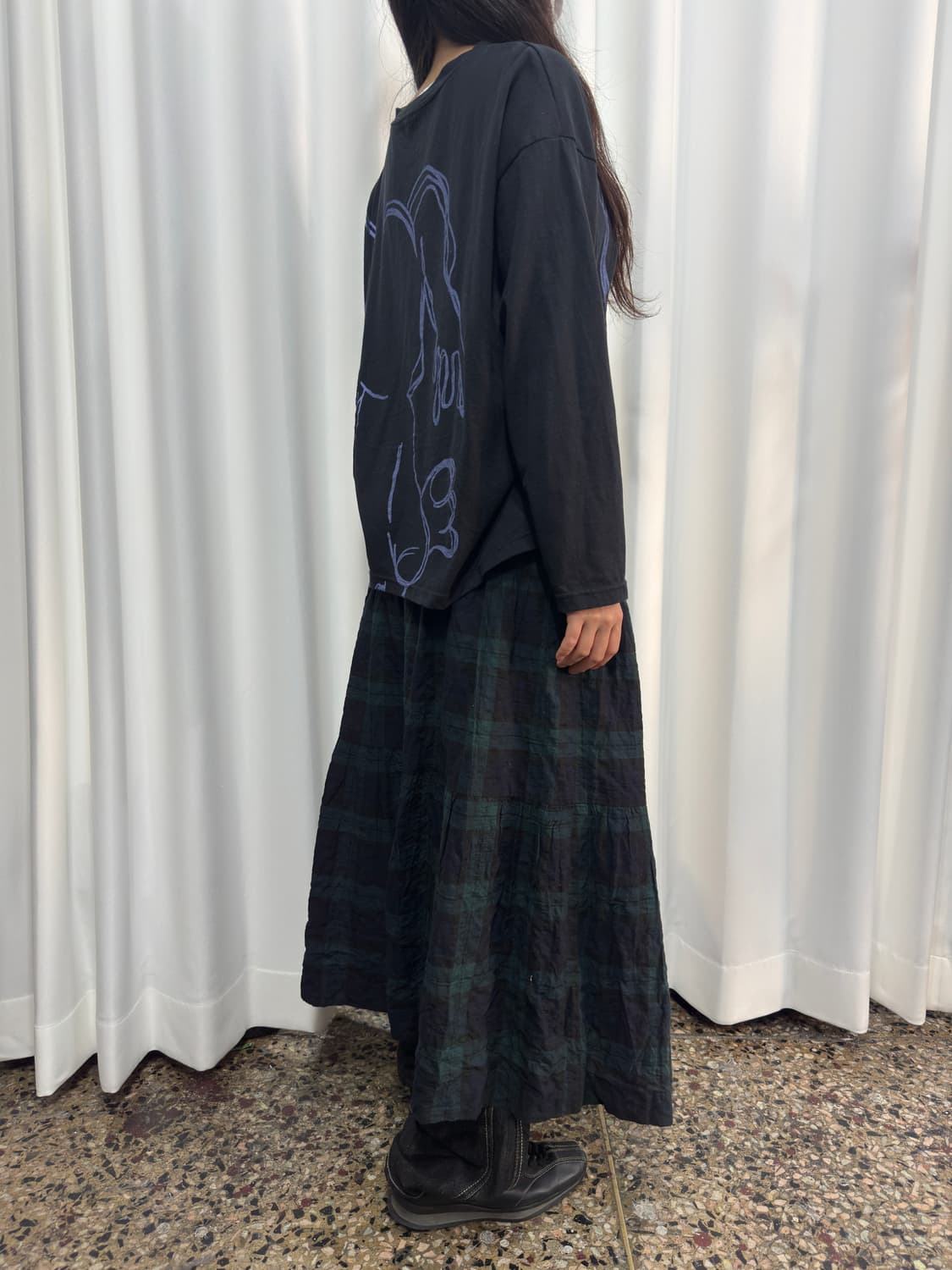 check mori long skirt 상품이미지5