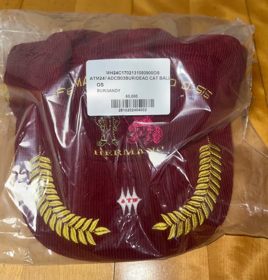 (새상품)AFTERMATH 애프터매스 데드 캣 볼 캡 버건디 상품이미지2