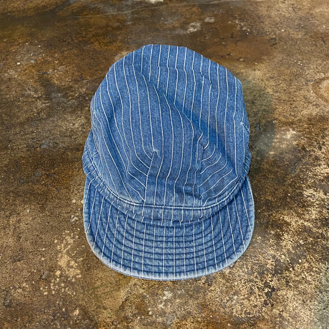 90s 스와거 스트라이프 데님 워크 캡 상품이미지1