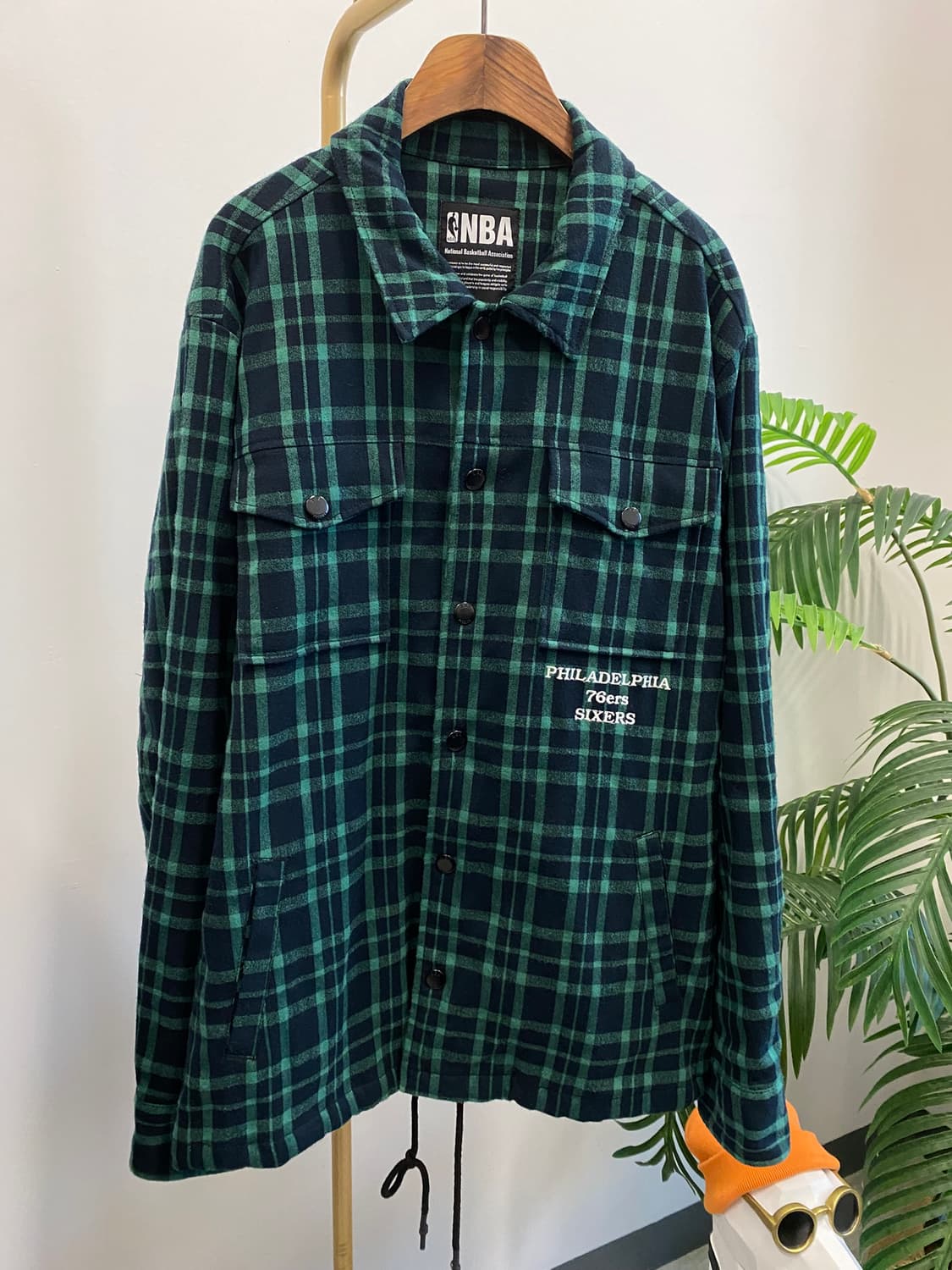 [L]NBA 체크셔츠 자켓 상품이미지1