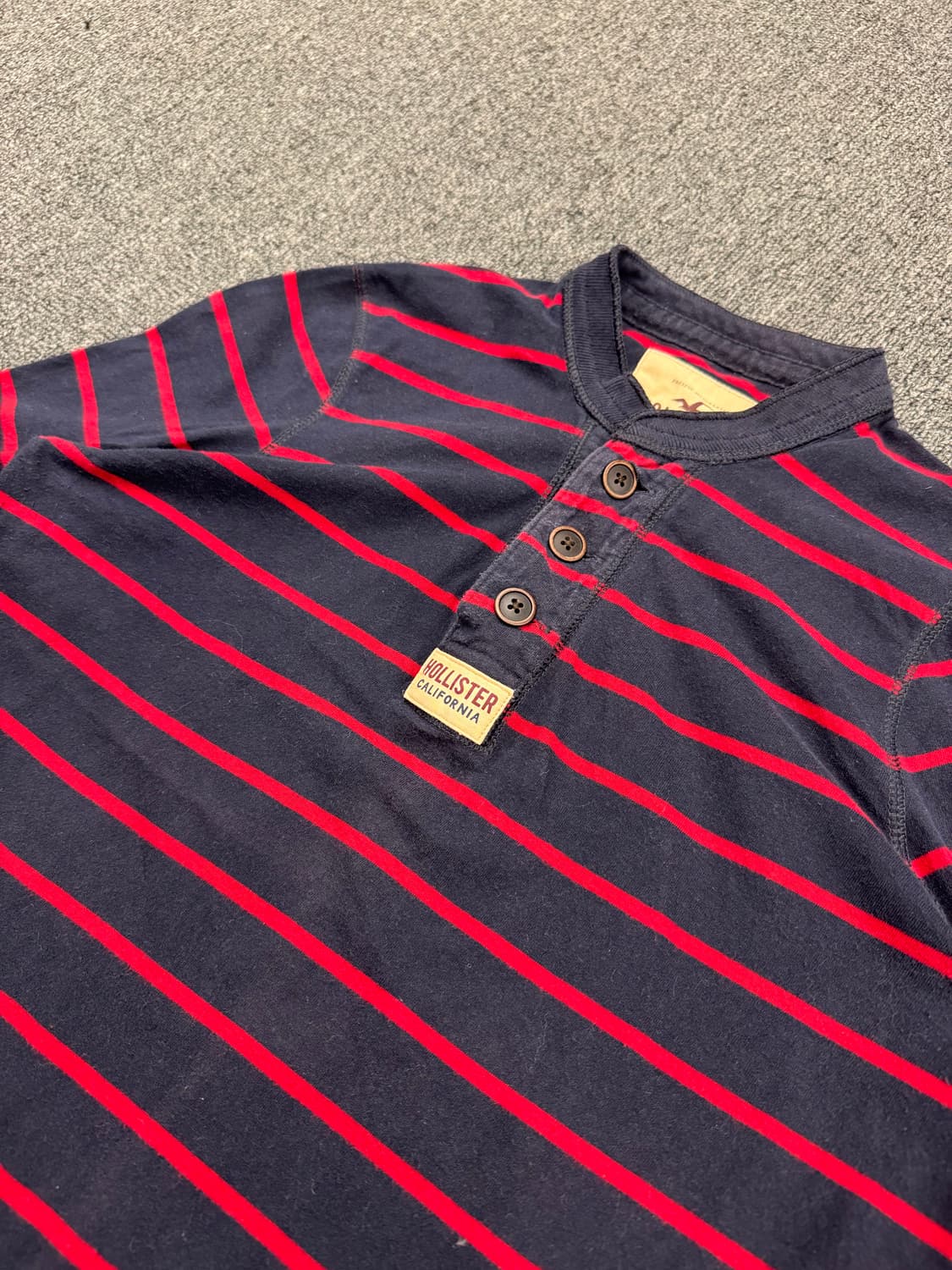 홀리스터 빈티지 y2k 여성 스트라이프 헨리넥 롱슬리브 상품이미지2