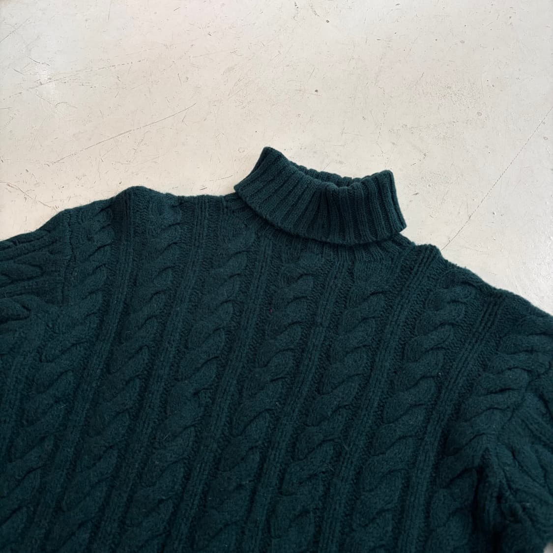 폴로 랄프로렌 케이블 니트 터틀넥 울 스웨터 M 상품이미지4