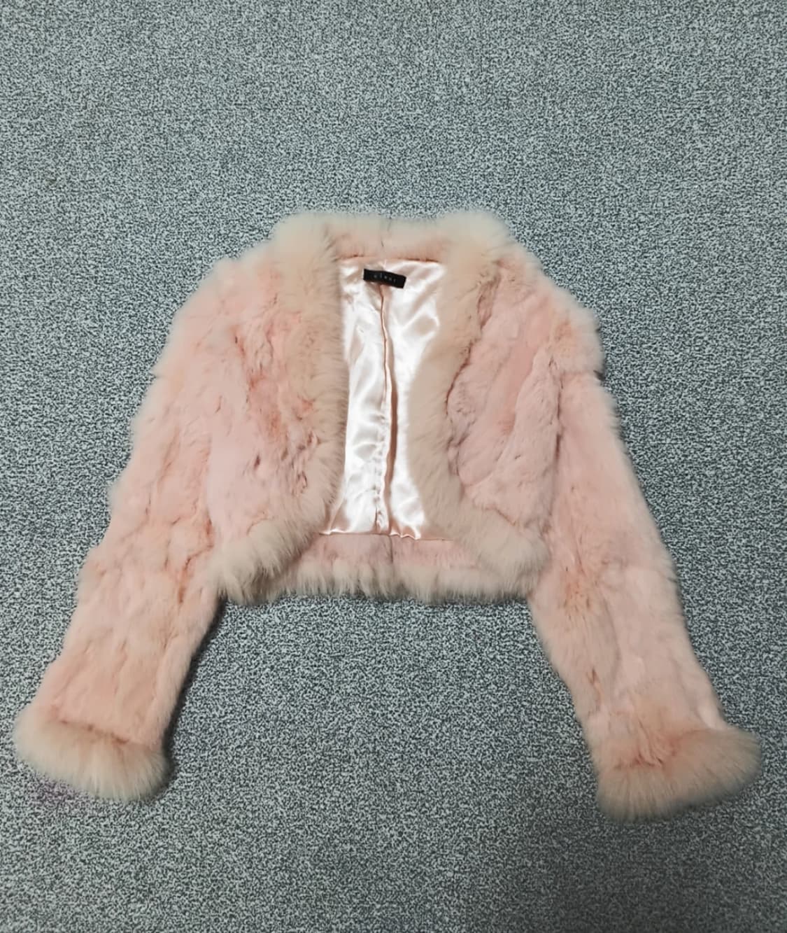 Y2k 갸루 CLEAR 토끼털  자켓 38사이즈 상품이미지2