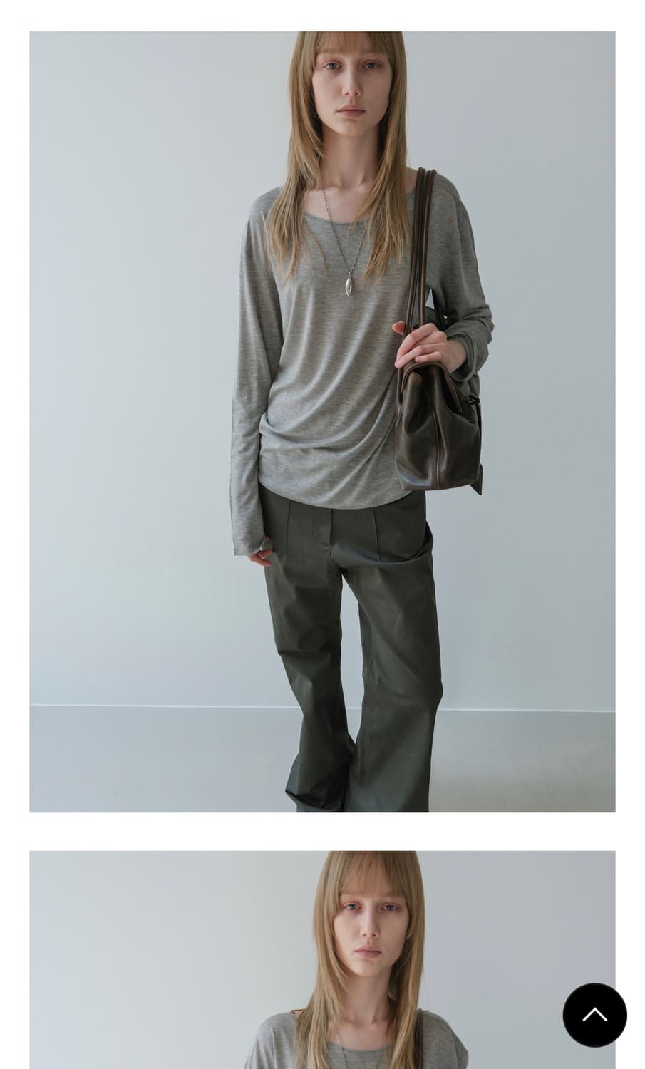 로우클래식 SHEER LONG SLEEVE T-SHIRT_MELANGE  상품이미지2