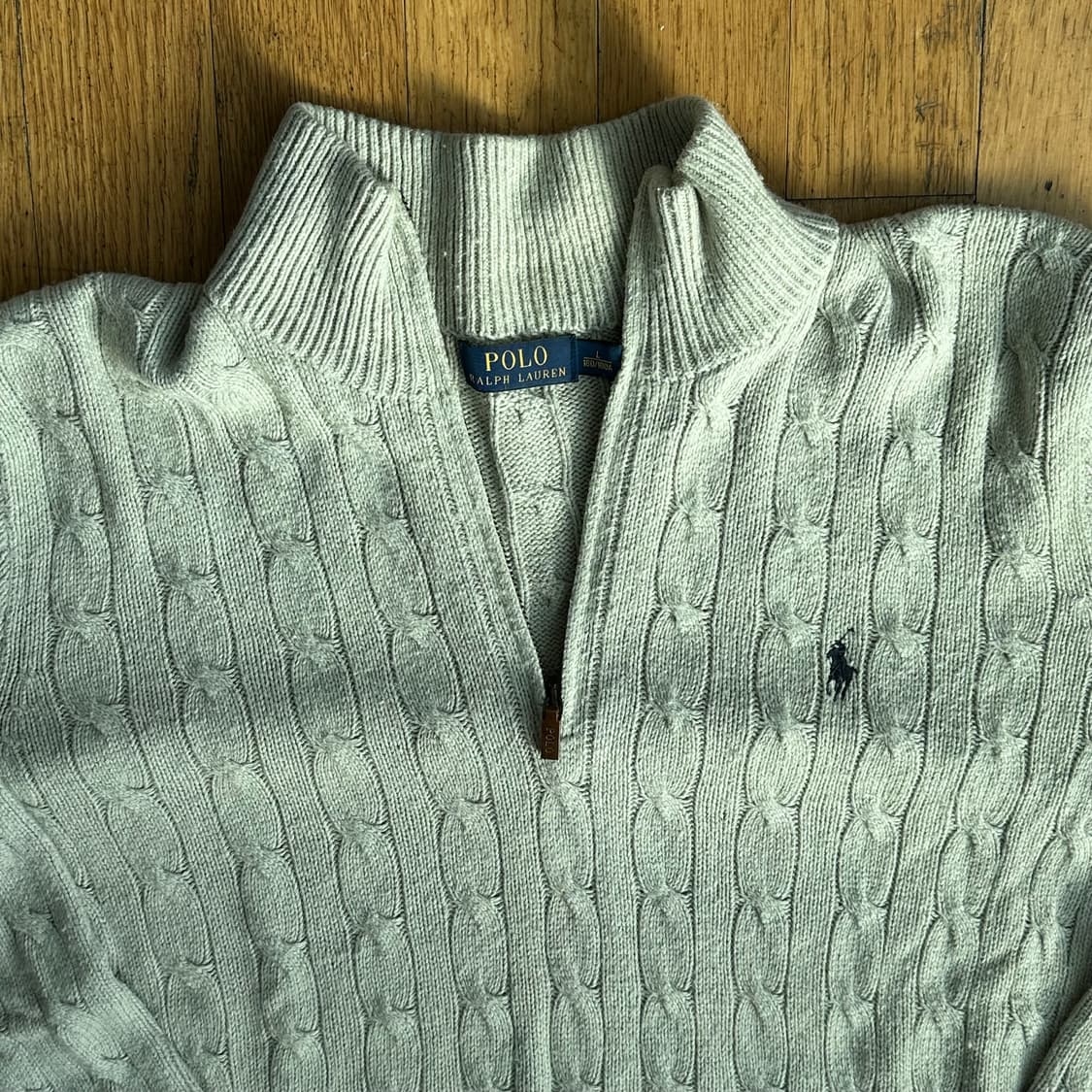 polo ralph lauren 하프집 케이블 니트 스웨터 상품이미지3