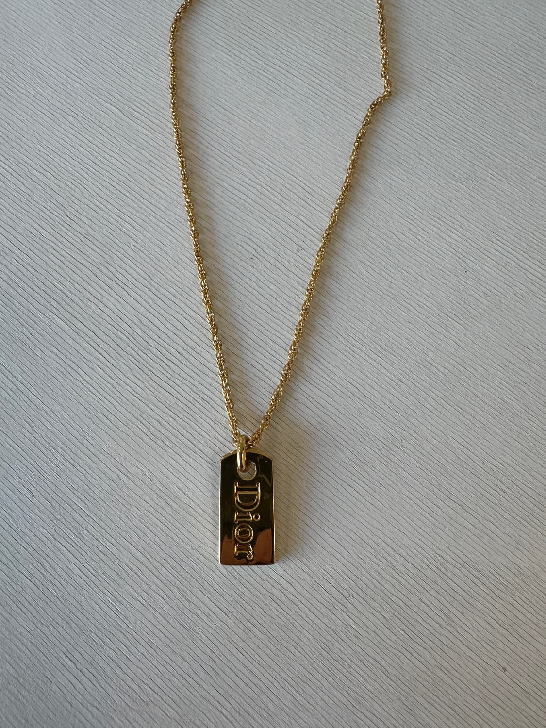 [DIOR] 정품 디올 플레이트 골드 목걸이 상품이미지3