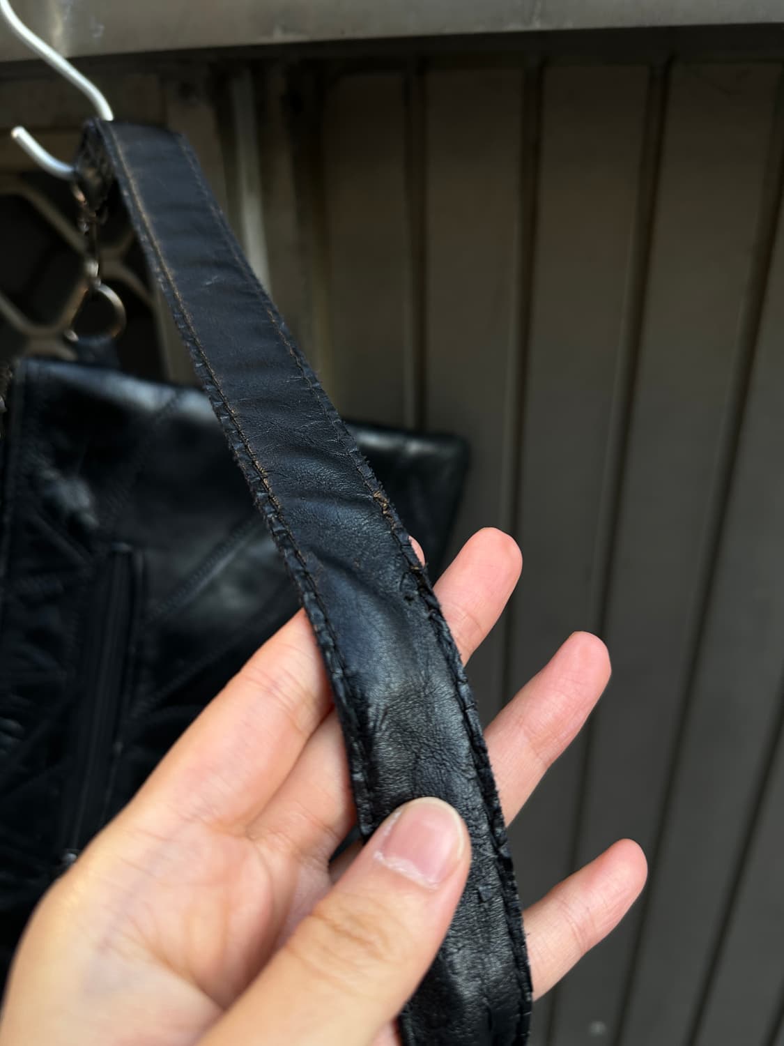 Skull stud punk leather cross bag 상품이미지7