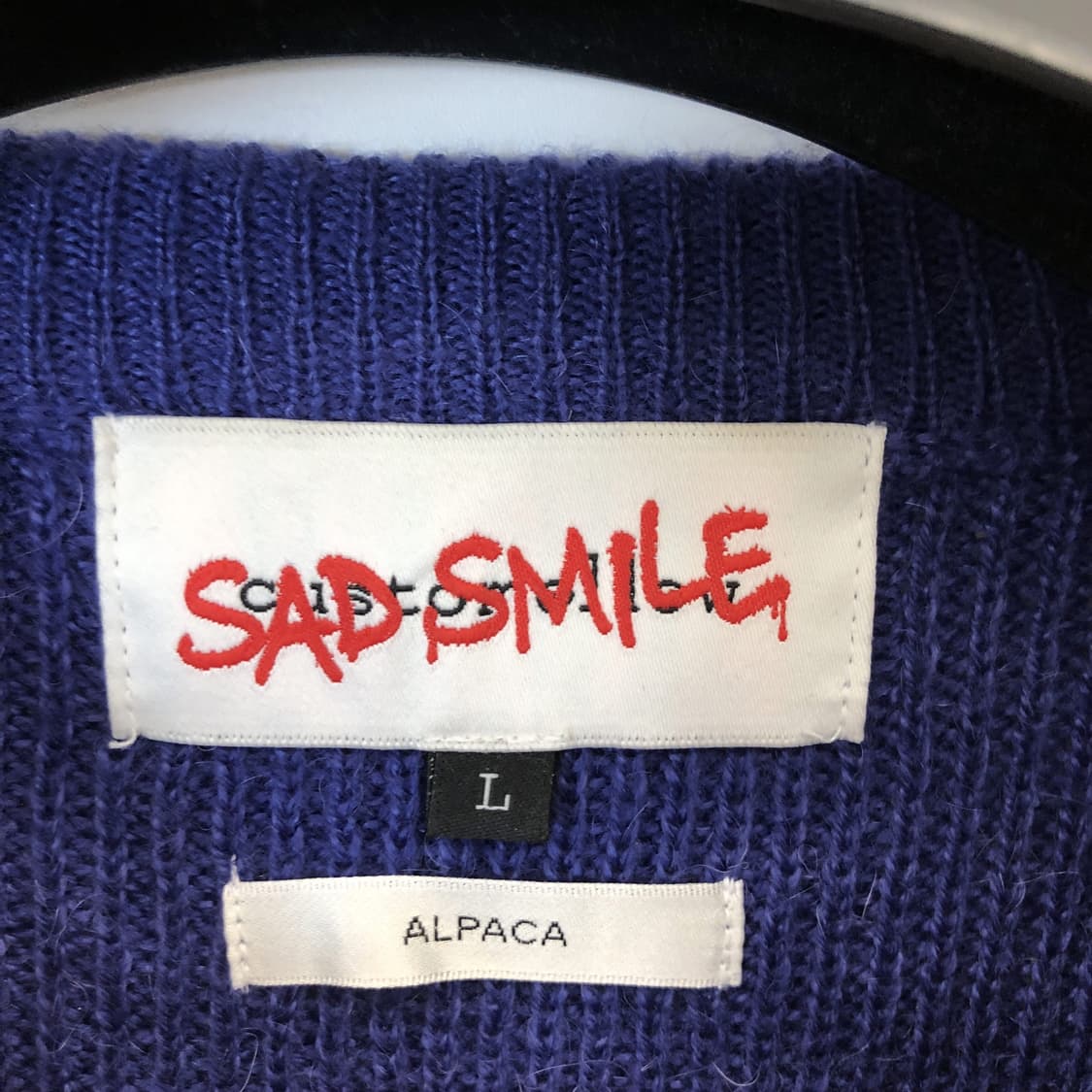 커스텀멜로우 새드스마일 알파카니트 L 상품이미지5