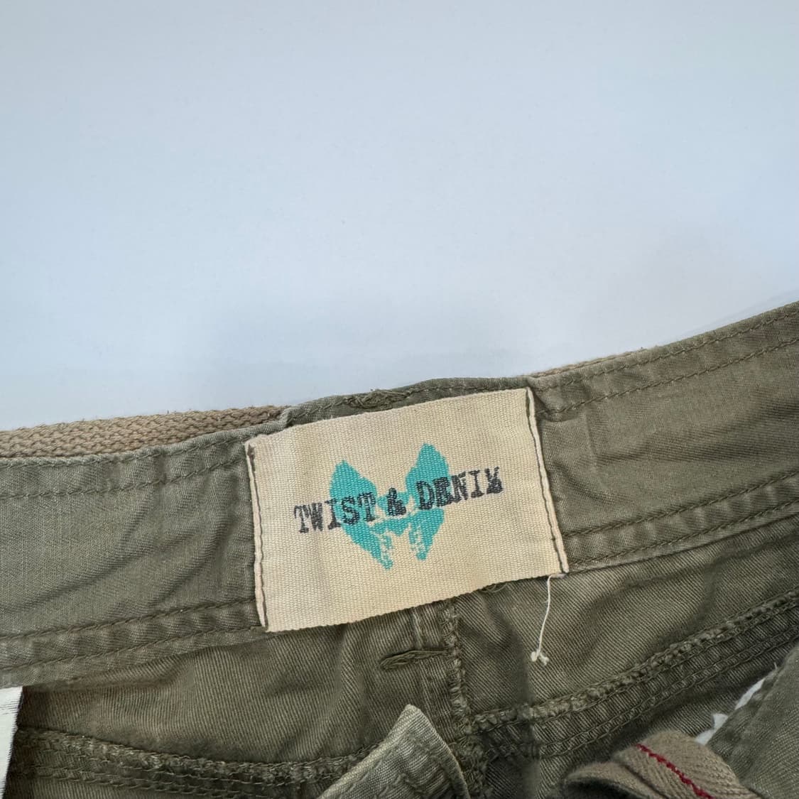 Twist&Denim 트위스트 앤 데님 카키 카고 버뮤다 팬츠 상품이미지7