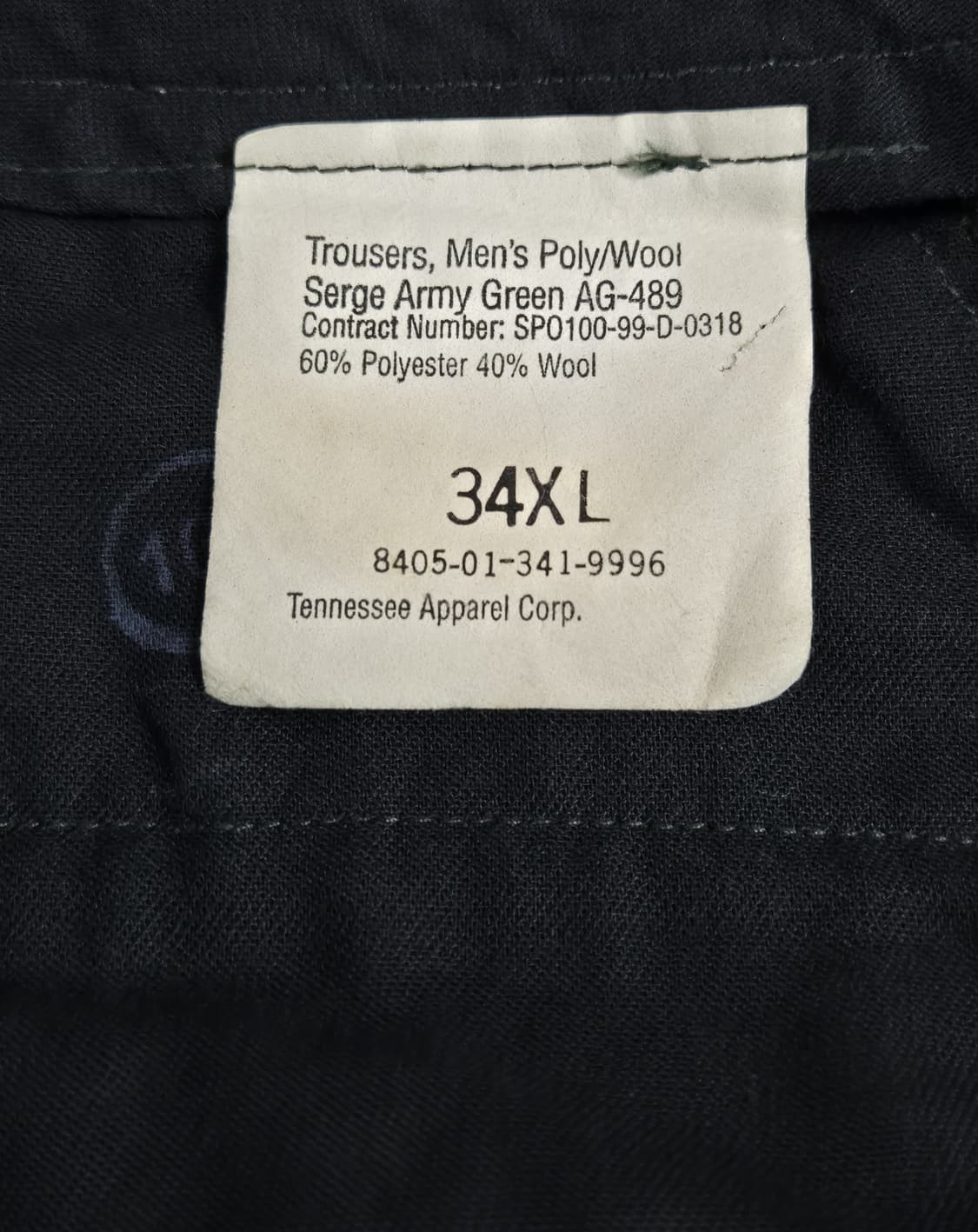 미군 구형 그린 정복 전투복 바지 하의 (M) 상품이미지9