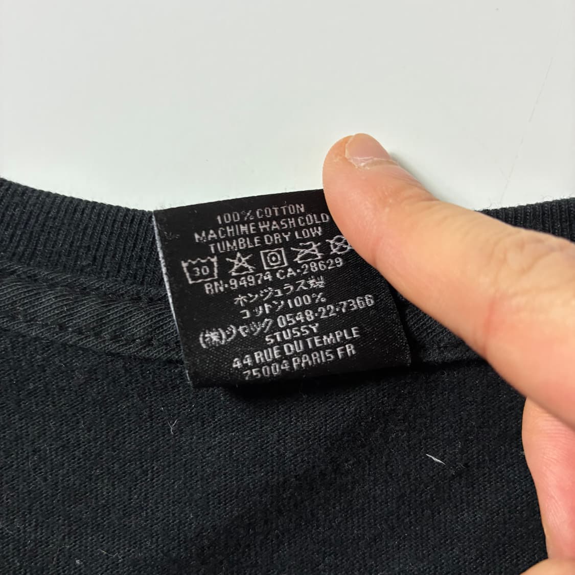 Stussy  스투시 다이스 피그먼트 다이드 블랙 반팔티셔츠  상품이미지7