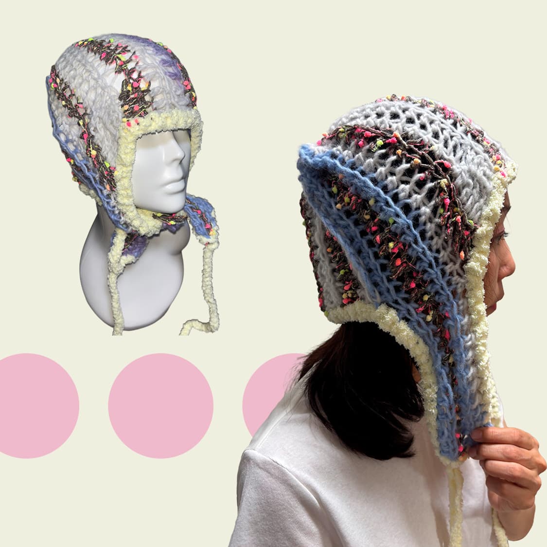 Handmade baby alpaka earflap hat 상품이미지2