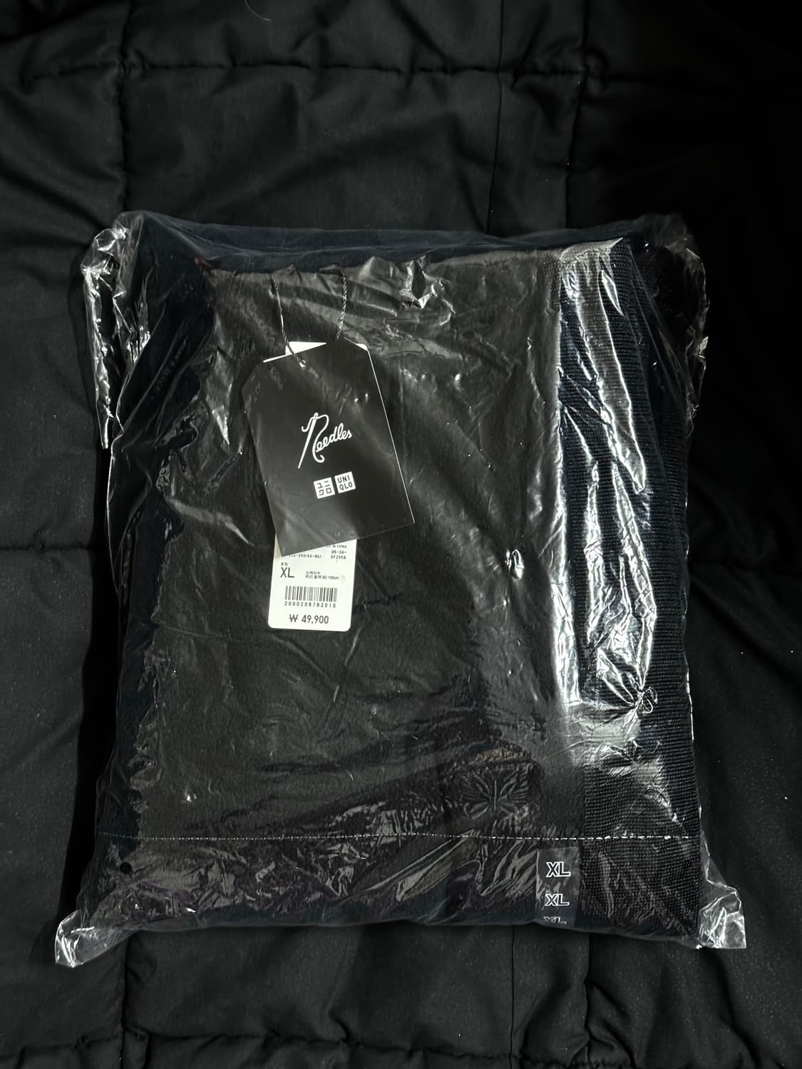 [XL] 니들스 X 유니클로 후리스 와이드 팬츠 블랙 새상품 상품이미지6