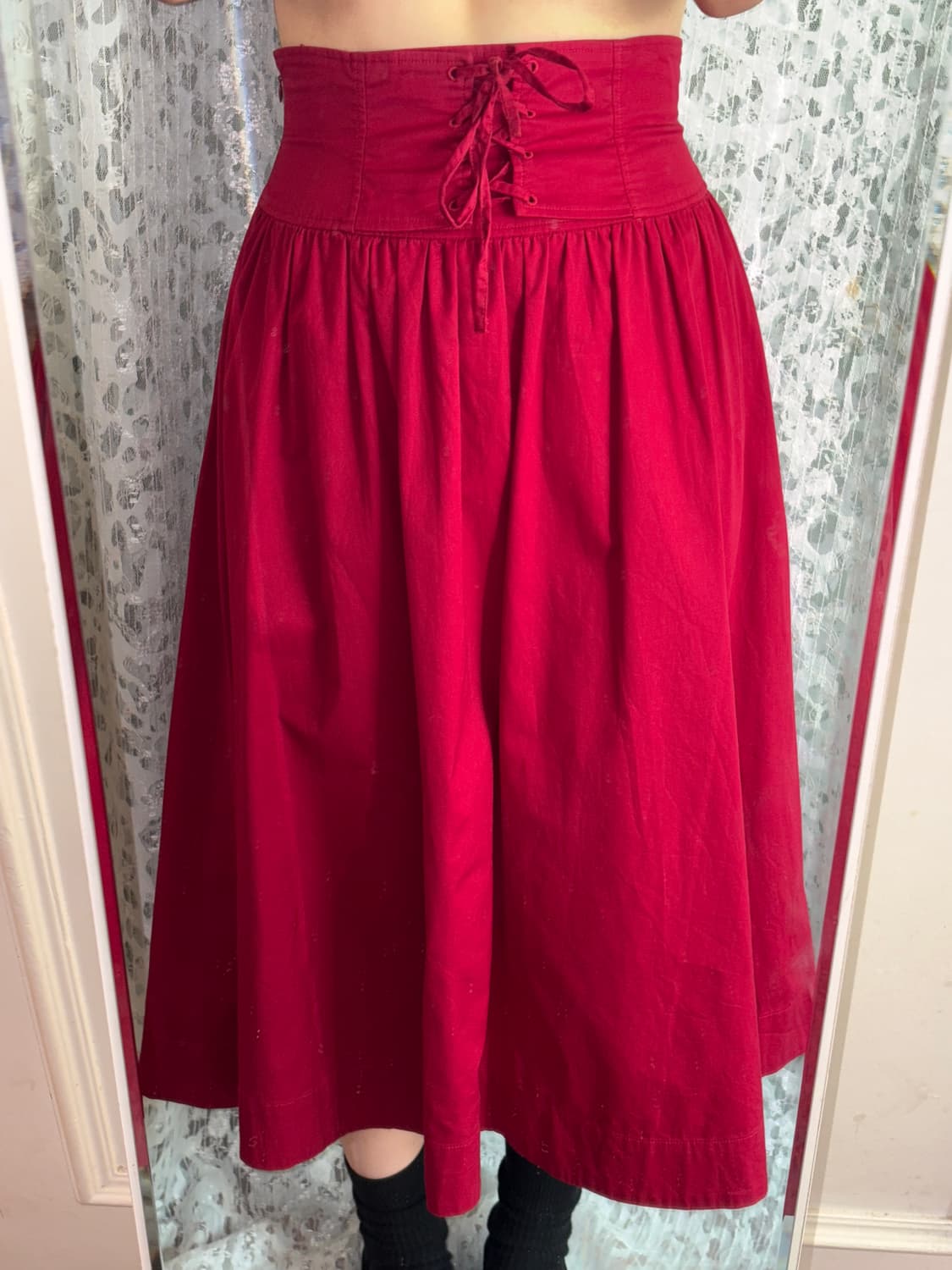 레드 아일렛 스커트 상품이미지5