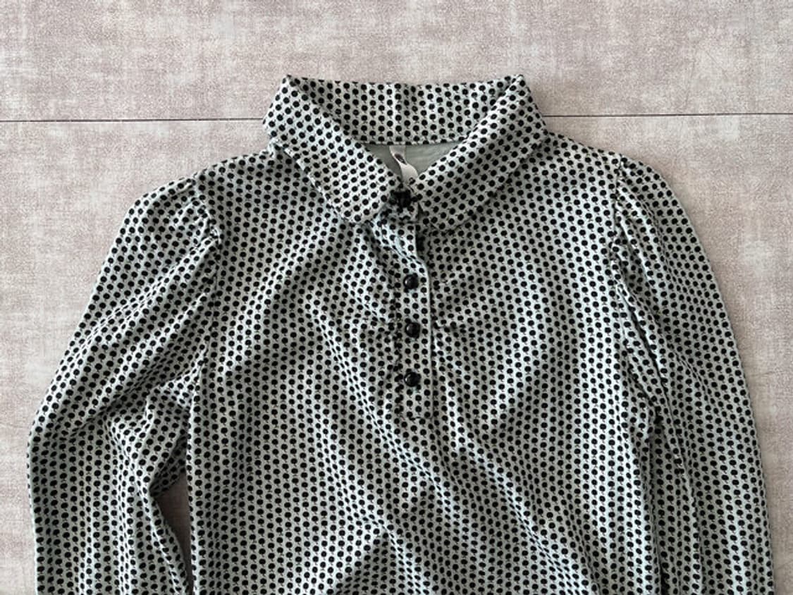 apple dot collar top 상품이미지2