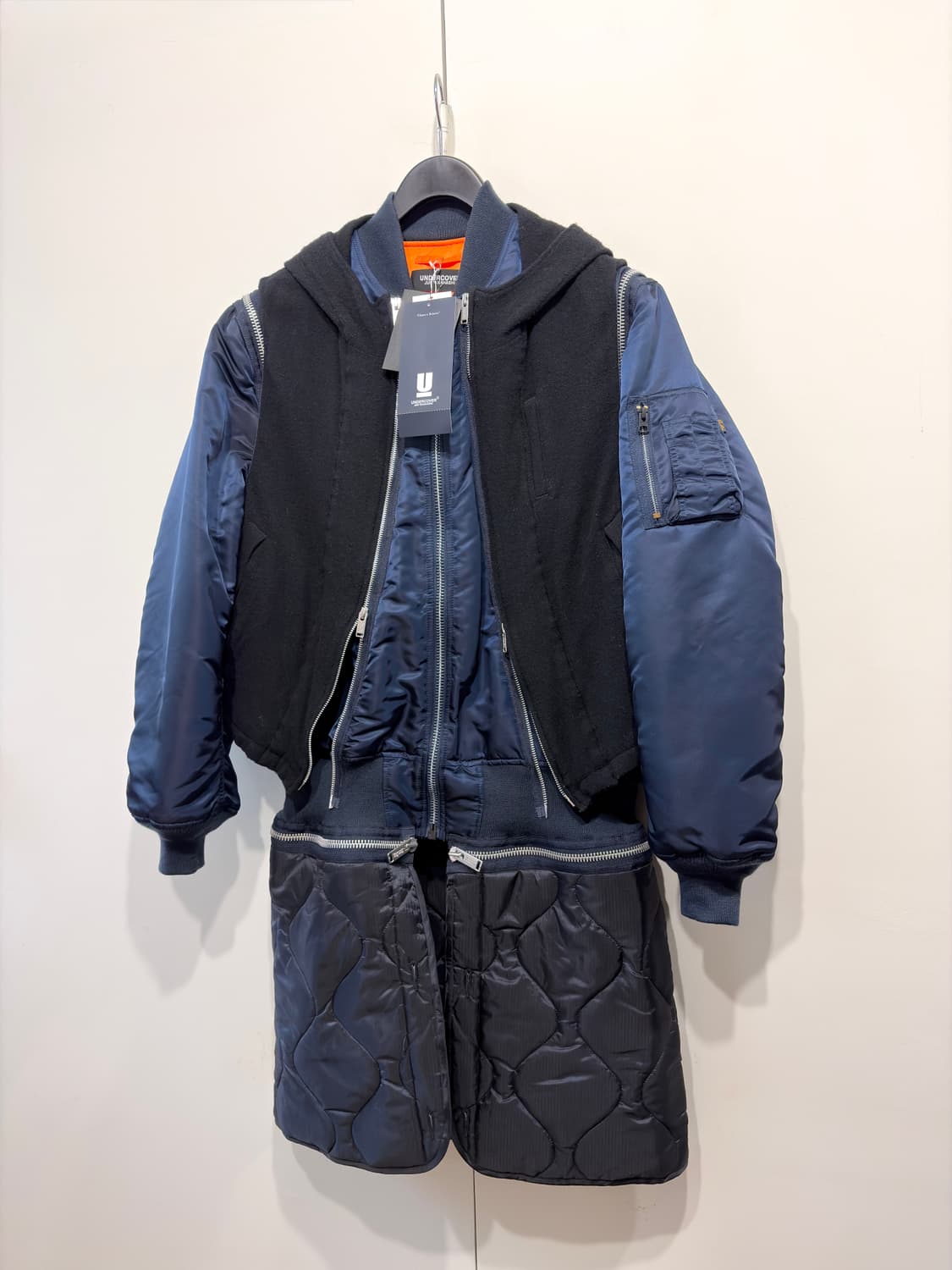 언더커버 x 알파인더스트리 도킹 울 슈링크 MA-1 자켓 상품이미지2