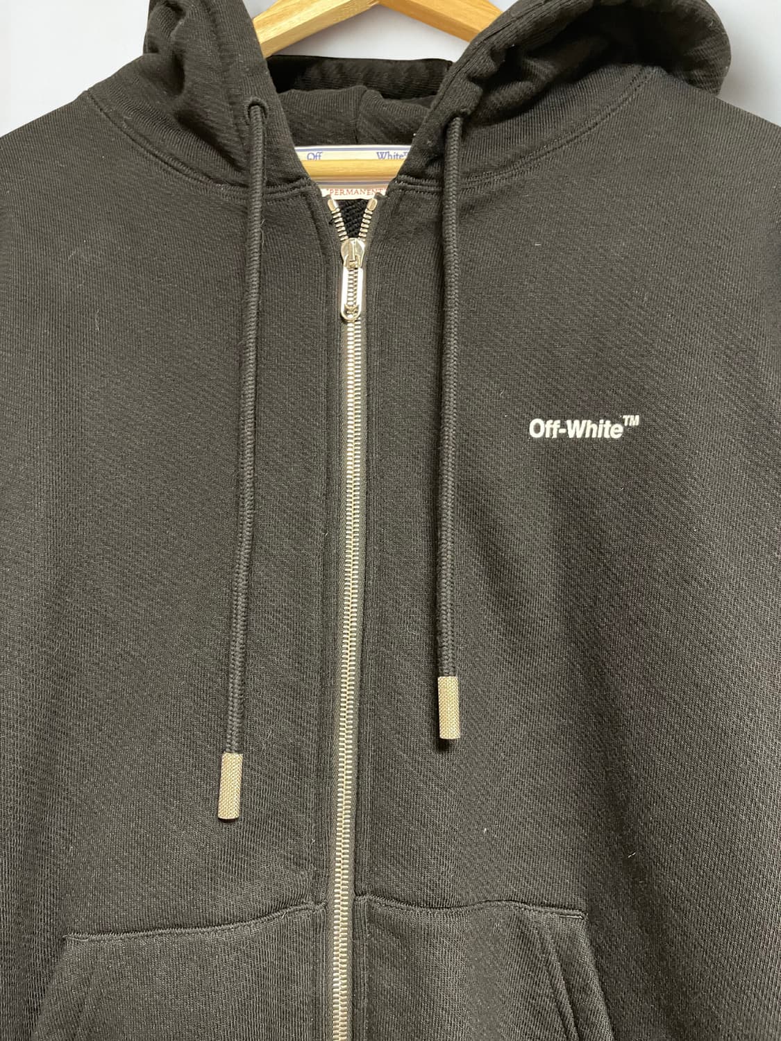 Off-White 블랙 후드 집업 M 상품이미지3