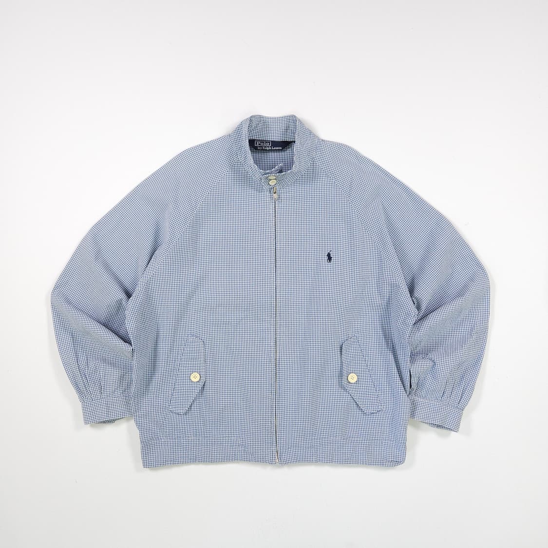 폴로 랄프로렌 체크 블루종 상품이미지1