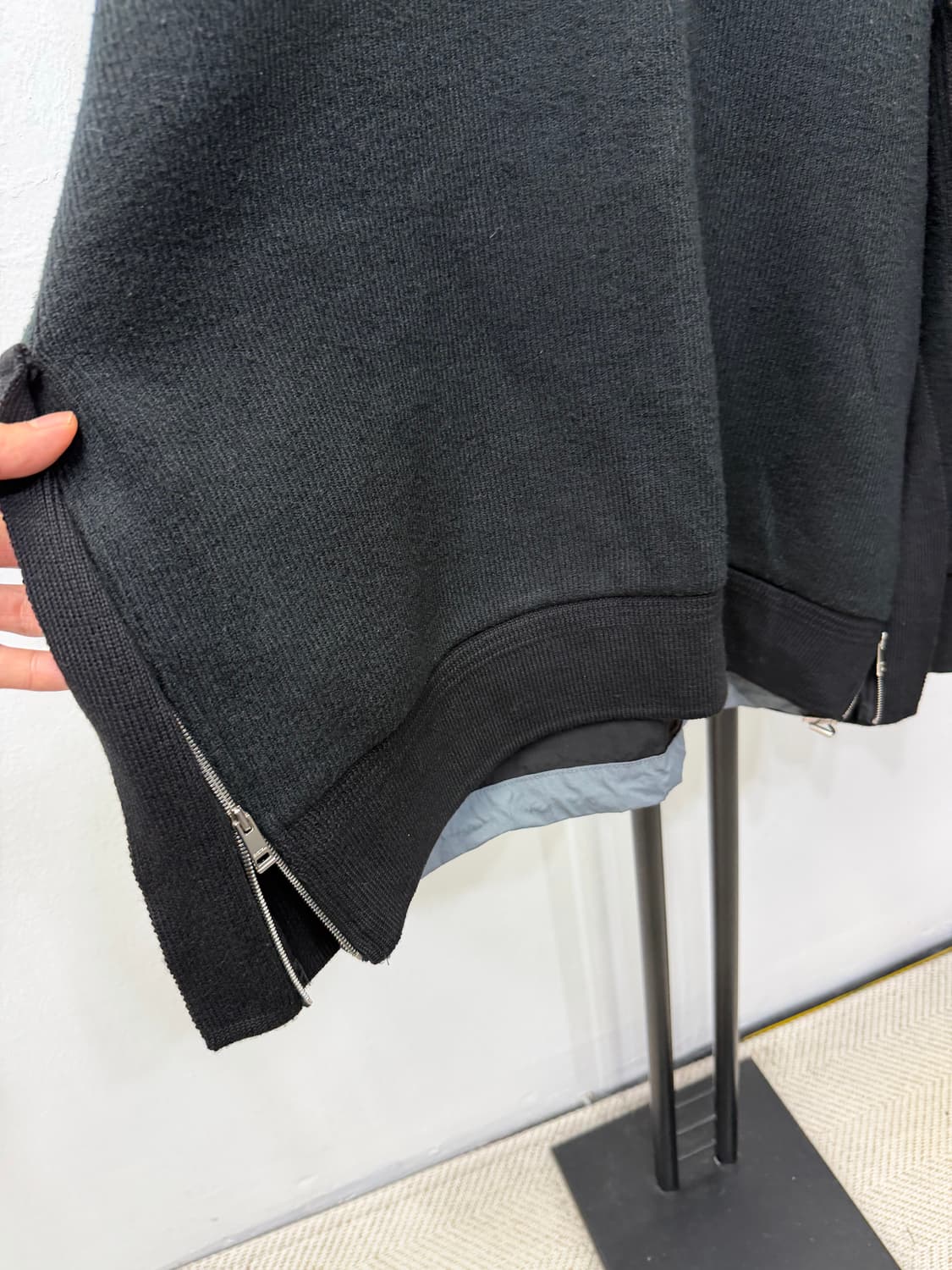 정품) 시스템옴므 한섬 21ss 이중 니트 맨투맨 100 상품이미지4