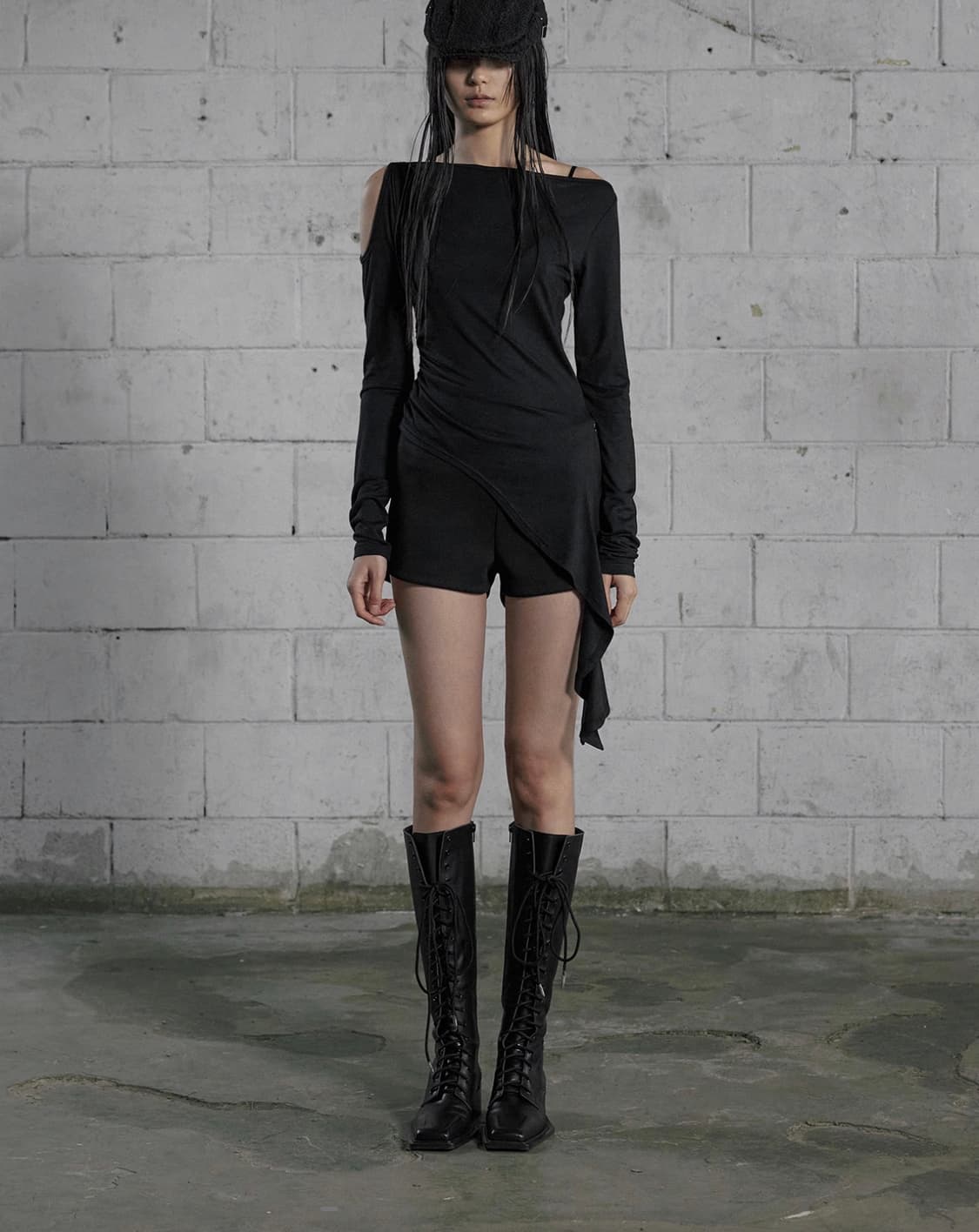 (새상품) 보헤미안서울 드레이프 오프숄더 티 상품이미지1