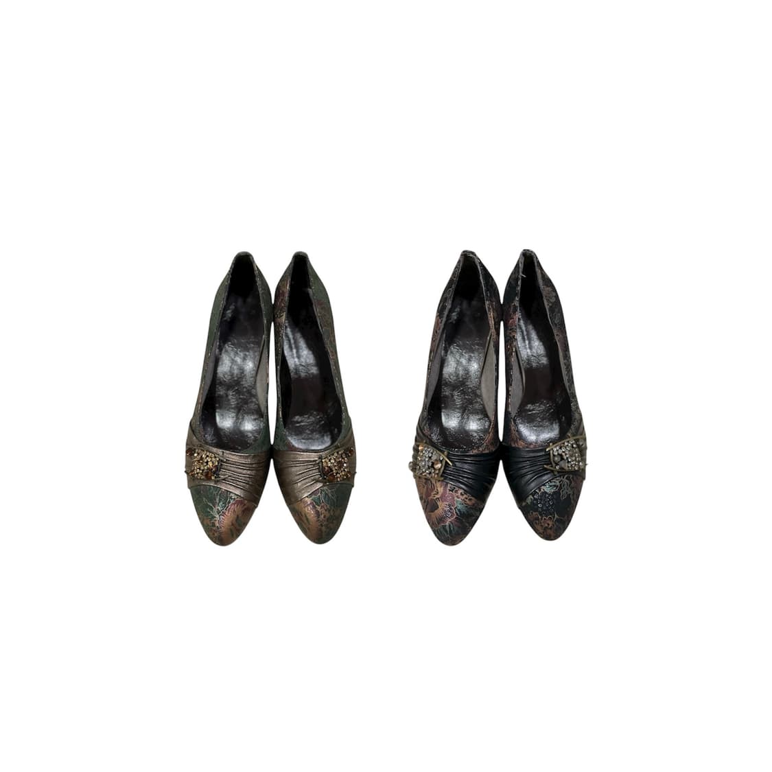 Art Nouveau Pumps ( black / green ) 상품이미지5
