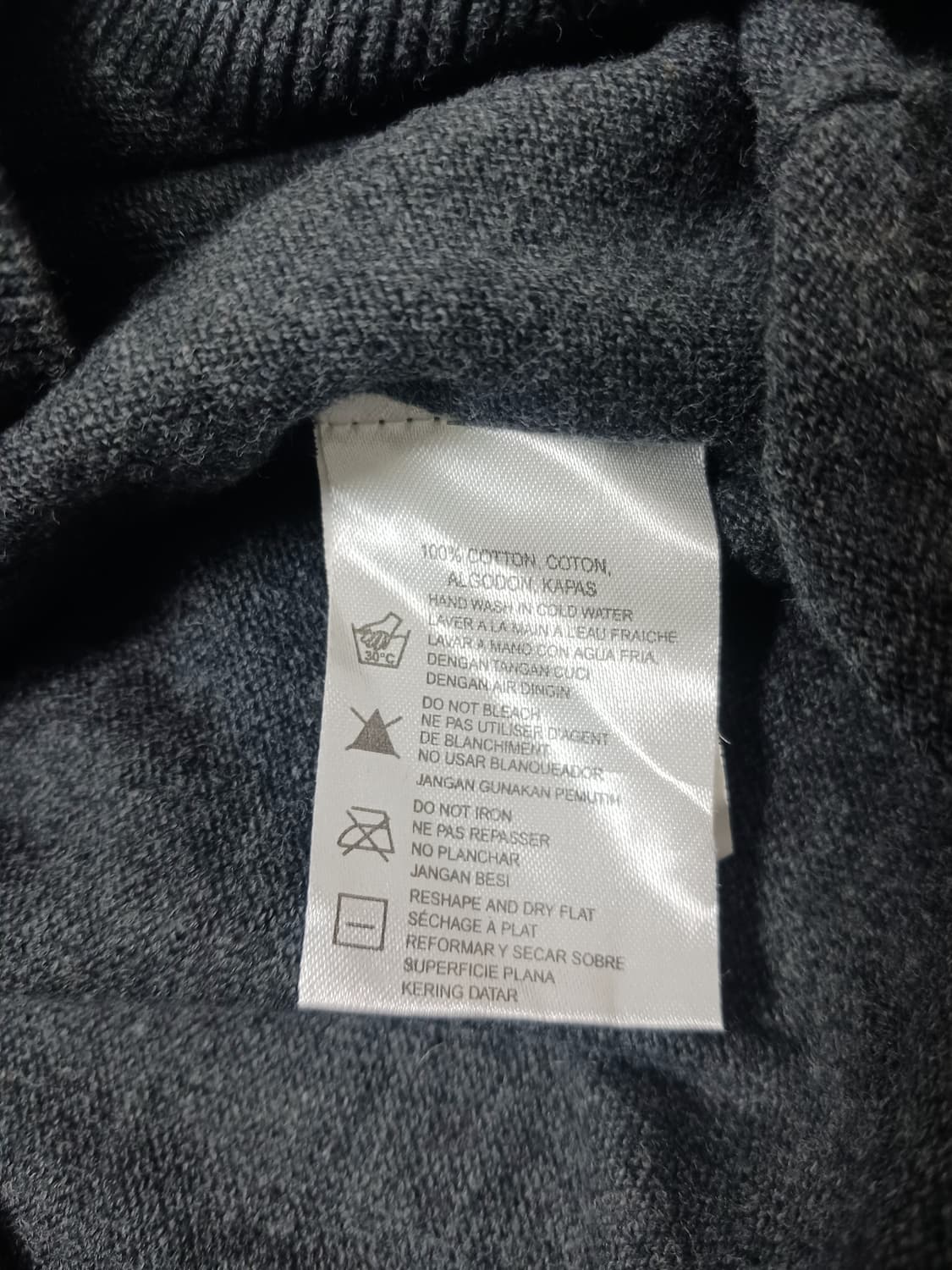 [M] 리포트 콜렉션 하프지퍼 긴소매 스웨터 니트 그레이 상품이미지10