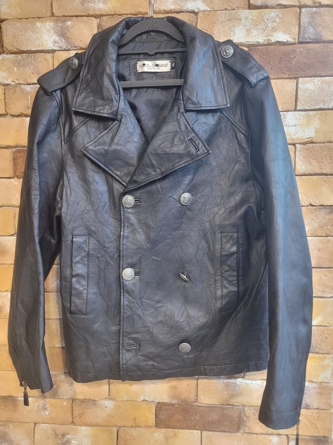 돌체앤가바나 블랙 가죽 자켓 48 상품이미지1