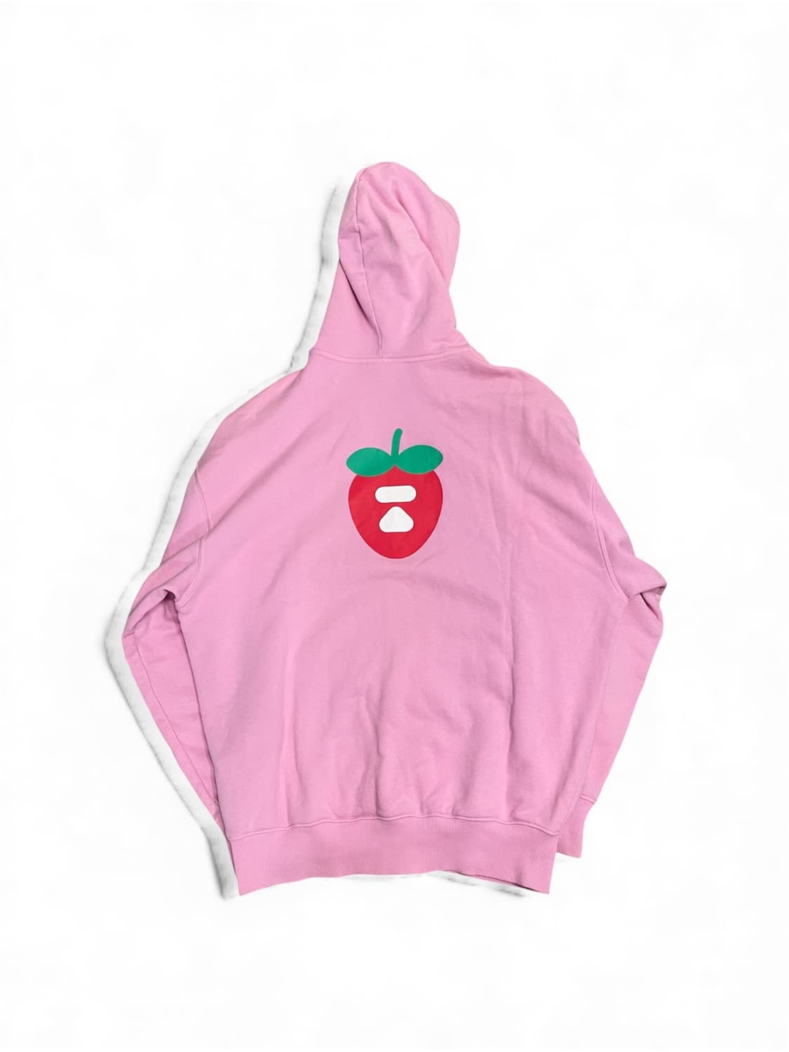 F) 베이프 APEE 딸기우유맛 스트로베리 그래픽 후드 집업 핑크 상품이미지3