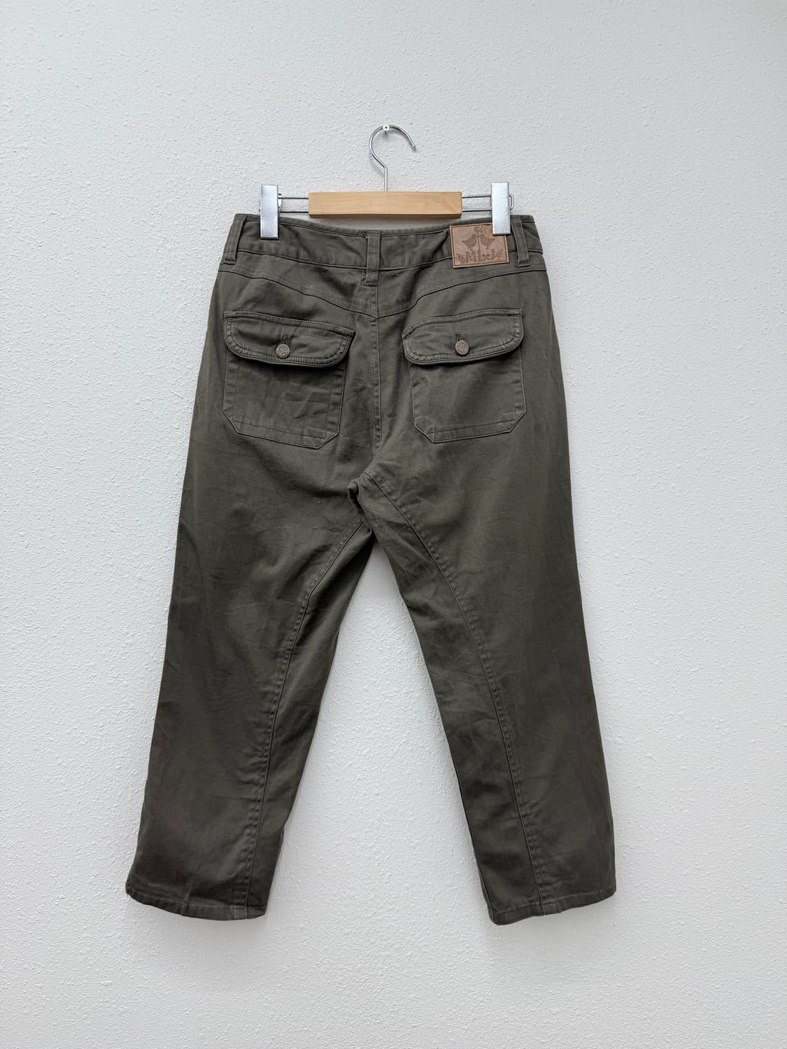 빈티지 MICHIKO LONDON 브라운 라인 롱 카프리 팬츠 상품이미지6